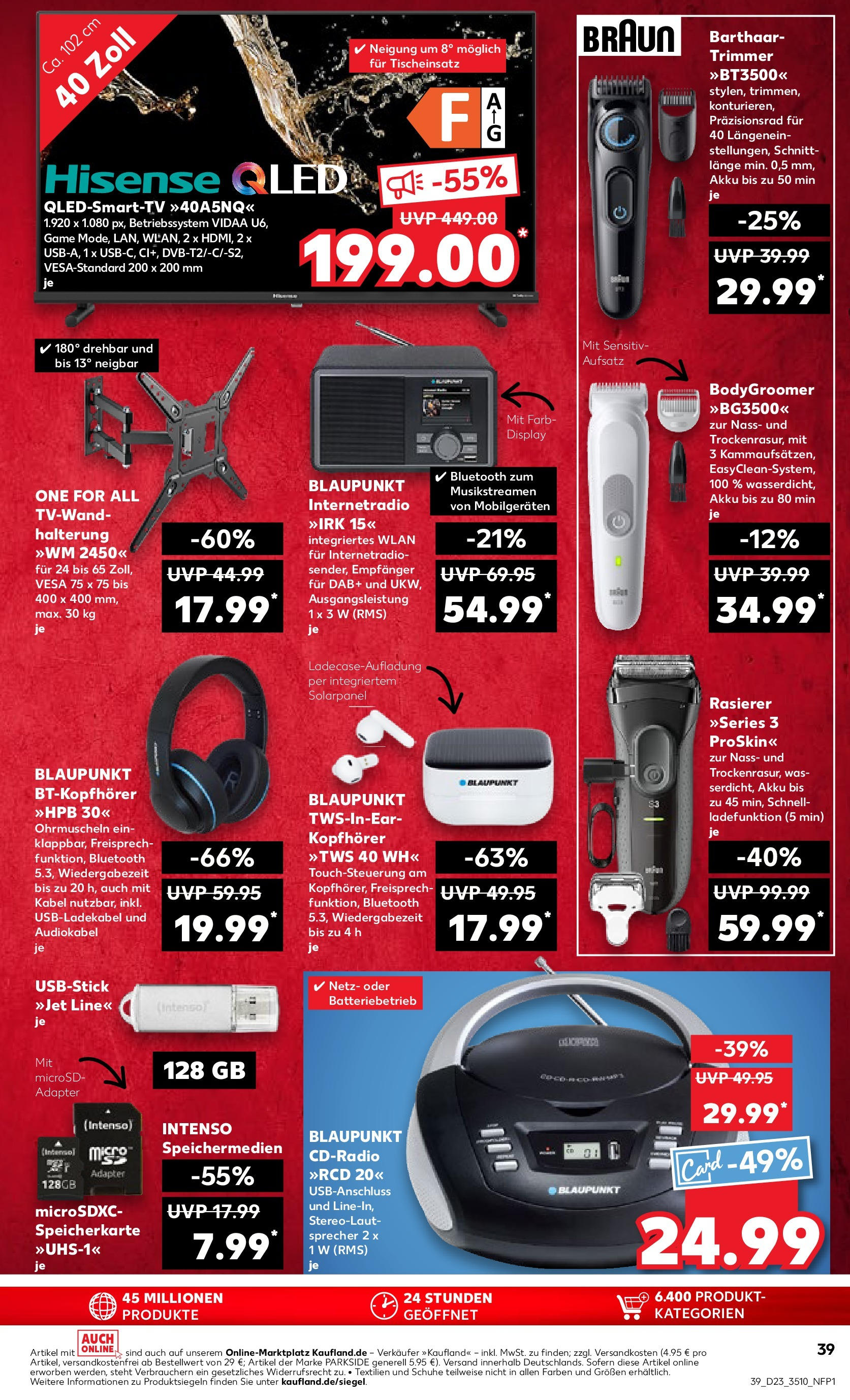 Kaufland prospekt Berlin (ab 05.06.2025) » Angebote Online | Seite: 39 | Produkte: Adapter, Smart TV, Dab+, Kopfhörer Kaufland prospekt Berlin (ab 05.06.2025) » Angebote Online zum Blättern | Seite: 39 | Produkte: Adapter, Smart TV, Dab+, Kopfhörer