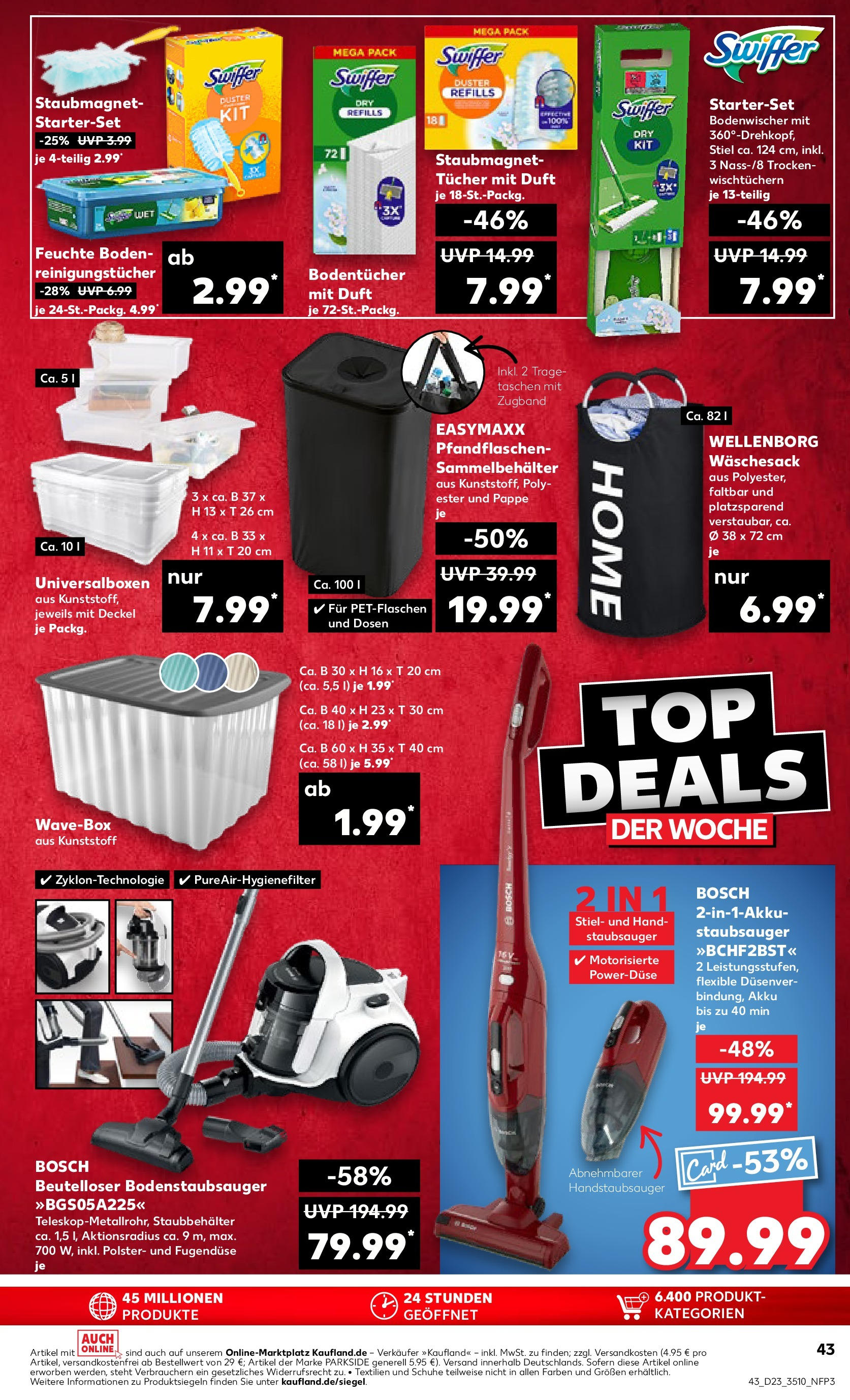 Kaufland prospekt Berlin (ab 05.06.2025) » Angebote Online | Seite: 43 | Produkte: Staubsauger, Box, Reinigungstücher, Swiffer Kaufland prospekt Berlin (ab 05.06.2025) » Angebote Online zum Blättern | Seite: 43 | Produkte: Staubsauger, Box, Reinigungstücher, Swiffer