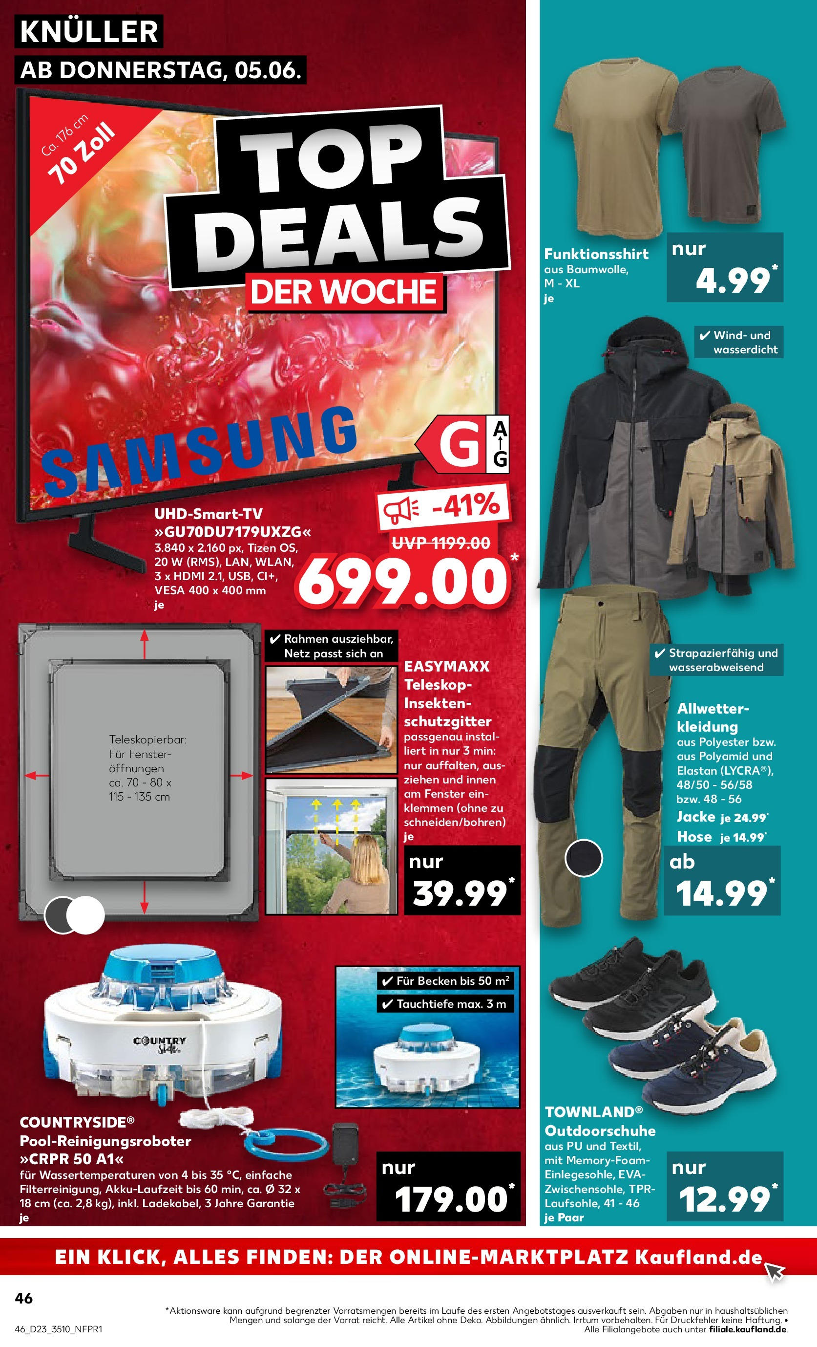 Kaufland prospekt Berlin (ab 05.06.2025) » Angebote Online | Seite: 46 | Produkte: T-Shirt, Smart TV, Hose, TV Kaufland prospekt Berlin (ab 05.06.2025) » Angebote Online zum Blättern | Seite: 46 | Produkte: T-Shirt, Smart TV, Hose, TV