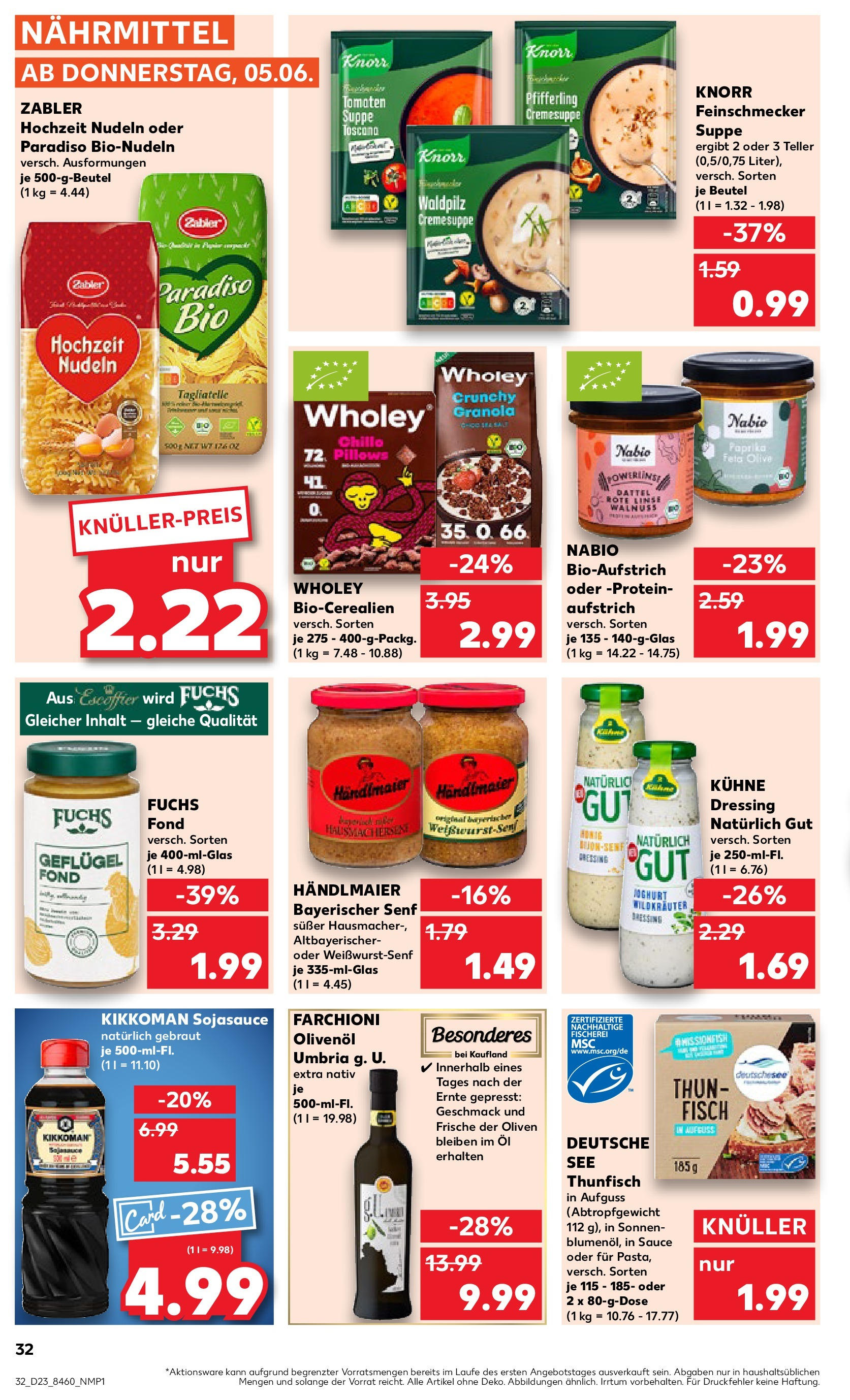 Kaufland prospekt Geislingen An Der Steige (ab 05.06.2025) » Angebote Online | Seite: 32 | Produkte: Öl, Dressing, Knorr, Pasta Kaufland prospekt Geislingen An Der Steige (ab 05.06.2025) » Angebote Online zum Blättern | Seite: 32 | Produkte: Öl, Dressing, Knorr, Pasta
