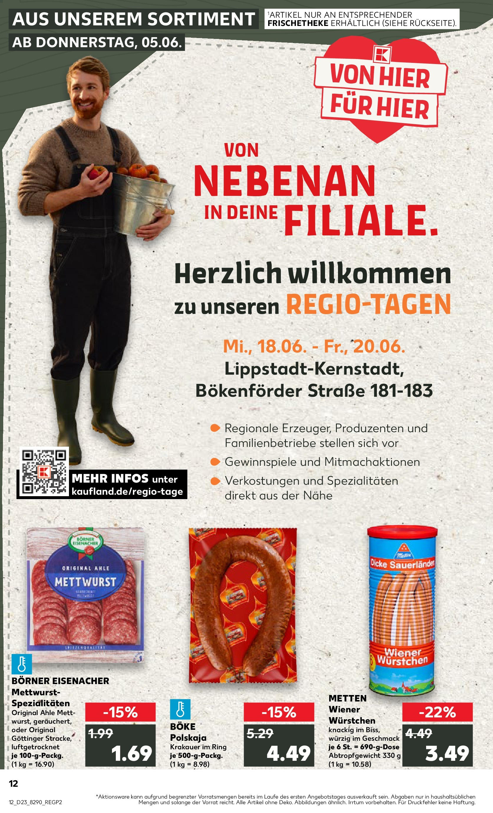 Prospekt Kaufland ab 05.06.2025 » Angebote und Werbung Online | Seite: 12 | Produkte: Wiener wurstchen Prospekt Kaufland ab 05.06.2025 » Angebote Online zum Blättern | Seite: 12 | Produkte: Wiener wurstchen