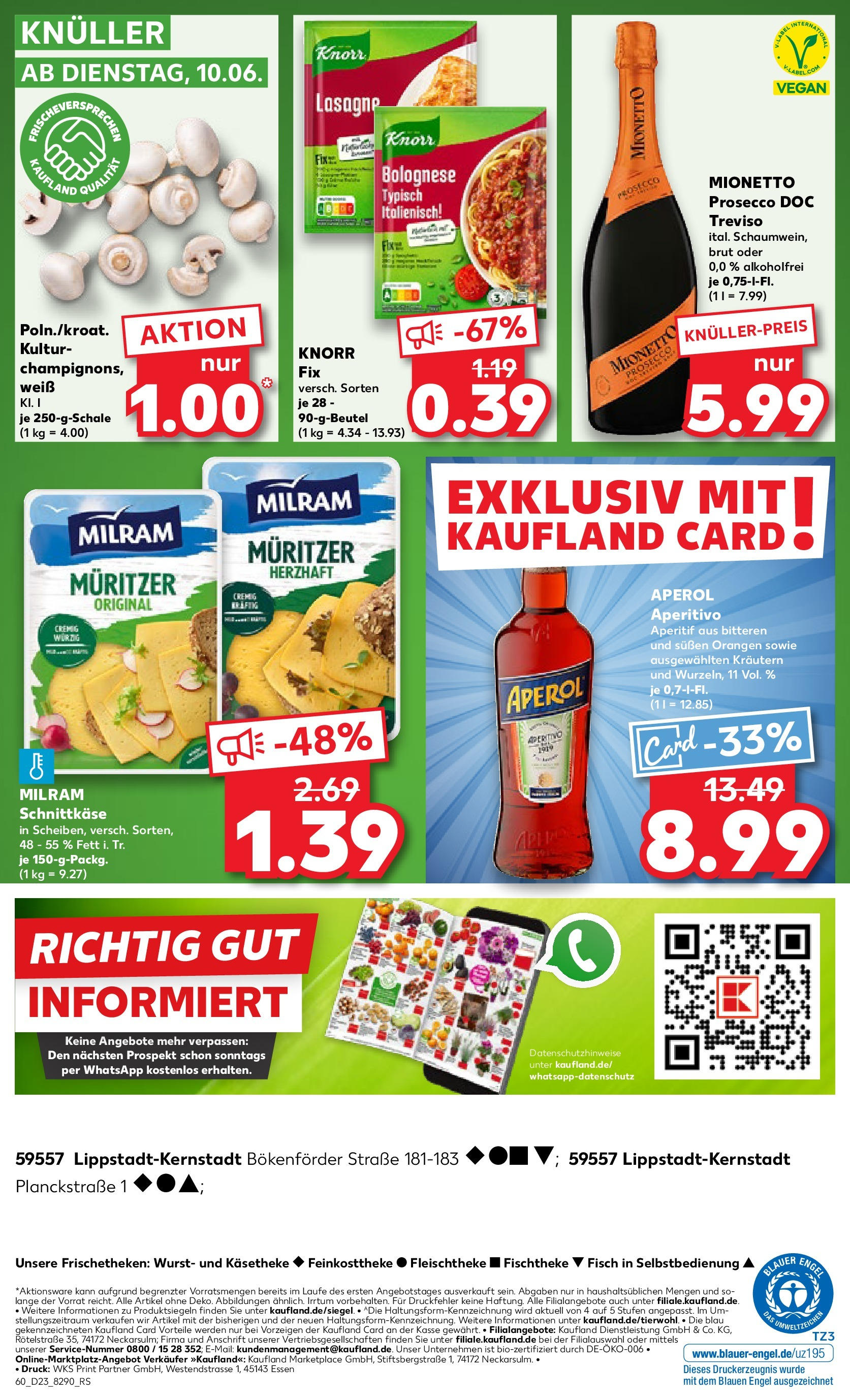 Prospekt Kaufland ab 05.06.2025 » Angebote und Werbung Online | Seite: 60 | Produkte: Knorr fix, Prosecco, Milram, Wurst Prospekt Kaufland ab 05.06.2025 » Angebote Online zum Blättern | Seite: 60 | Produkte: Knorr fix, Prosecco, Milram, Wurst