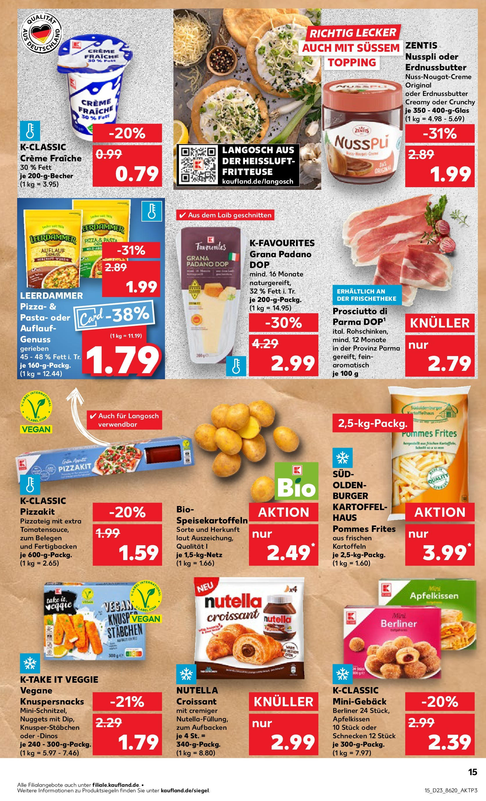 Kaufland prospekt Essen (ab 05.06.2025) » Angebote Online | Seite: 15 | Produkte: Leerdammer, Nutella, Kartoffeln, Pizza Kaufland prospekt Essen (ab 05.06.2025) » Angebote Online zum Blättern | Seite: 15 | Produkte: Leerdammer, Nutella, Kartoffeln, Pizza