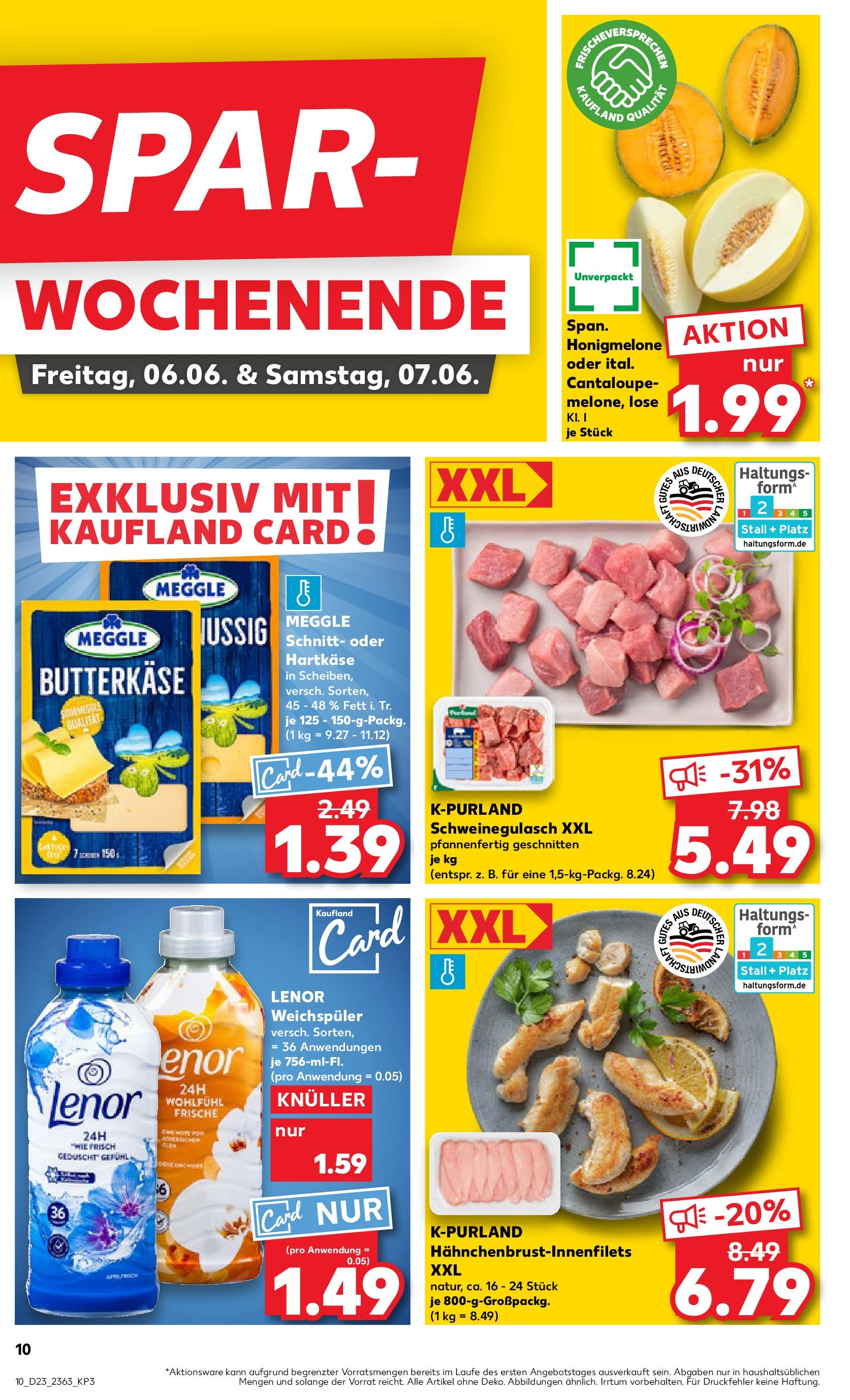 Kaufland prospekt Bergisch Gladbach (ab 05.06.2025) » Angebote Online | Seite: 10 | Produkte: Schweinegulasch, Lenor, Honigmelone, Weichspüler Kaufland prospekt Bergisch Gladbach (ab 05.06.2025) » Angebote Online zum Blättern | Seite: 10 | Produkte: Schweinegulasch, Lenor, Honigmelone, Weichspüler