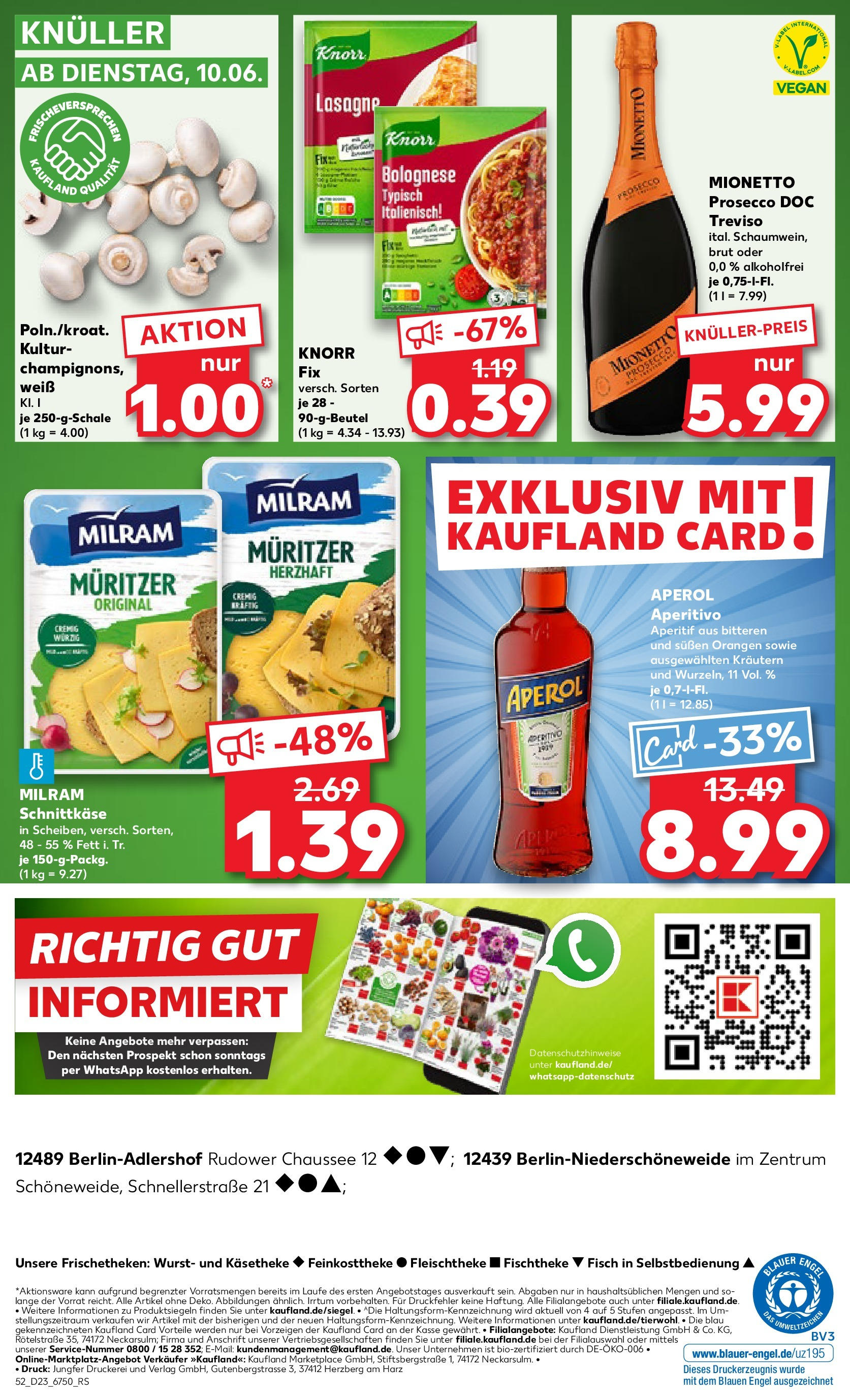 Kaufland prospekt Berlin (ab 05.06.2025) » Angebote Online | Seite: 52 | Produkte: Knorr, Prosecco, Milram, Wurst Kaufland prospekt Berlin (ab 05.06.2025) » Angebote Online zum Blättern | Seite: 52 | Produkte: Knorr, Prosecco, Milram, Wurst