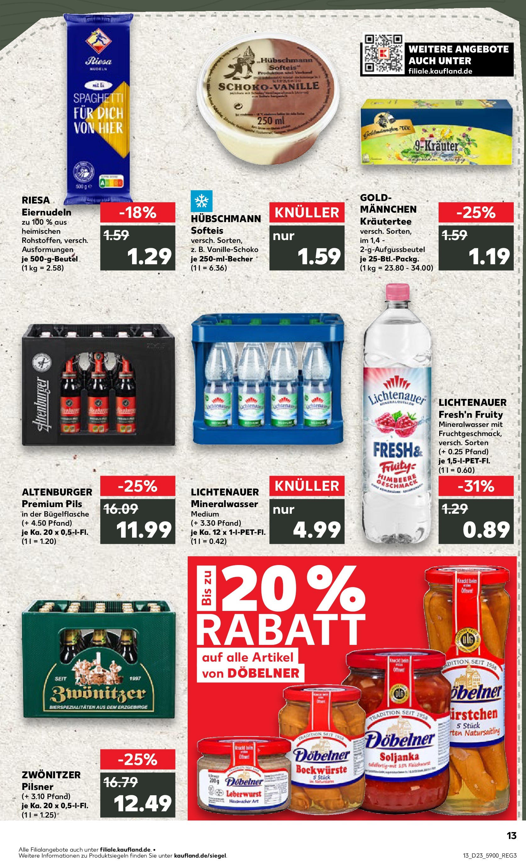 Kaufland prospekt Stollberg (ab 05.06.2025) » Angebote Online | Seite: 13 | Produkte: Pils, Mineralwasser, Himbeere, Pasta Kaufland prospekt Stollberg (ab 05.06.2025) » Angebote Online zum Blättern | Seite: 13 | Produkte: Pils, Mineralwasser, Himbeere, Pasta