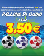 Pallone di cuoio a soli 3.50euro