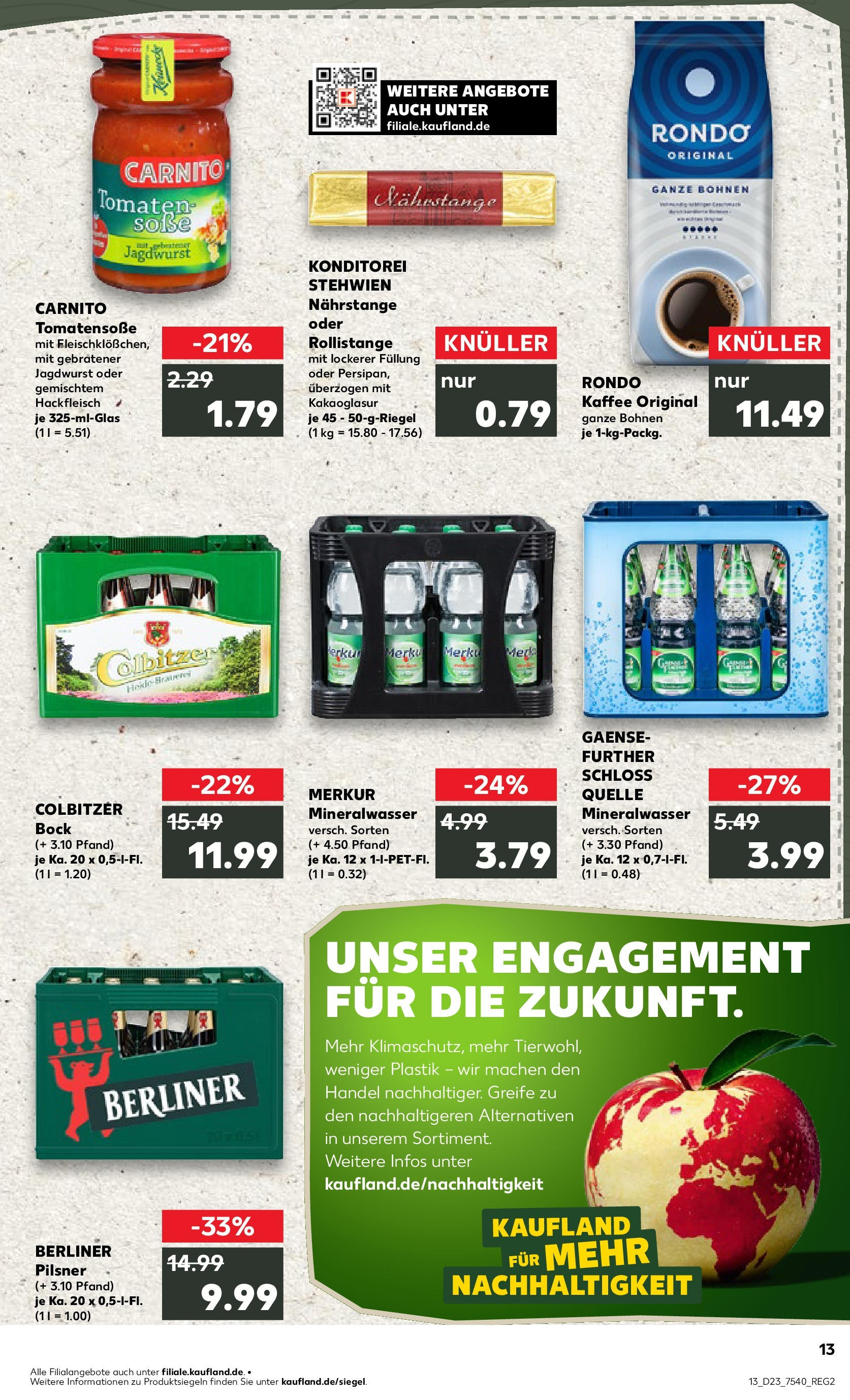 Kaufland prospekt Magdeburg (ab 05.06.2025) » Angebote Online | Seite: 13 | Produkte: Berliner, Tomaten, Soße, Berliner pilsner Kaufland prospekt Magdeburg (ab 05.06.2025) » Angebote Online zum Blättern | Seite: 13 | Produkte: Berliner, Tomaten, Soße, Berliner pilsner