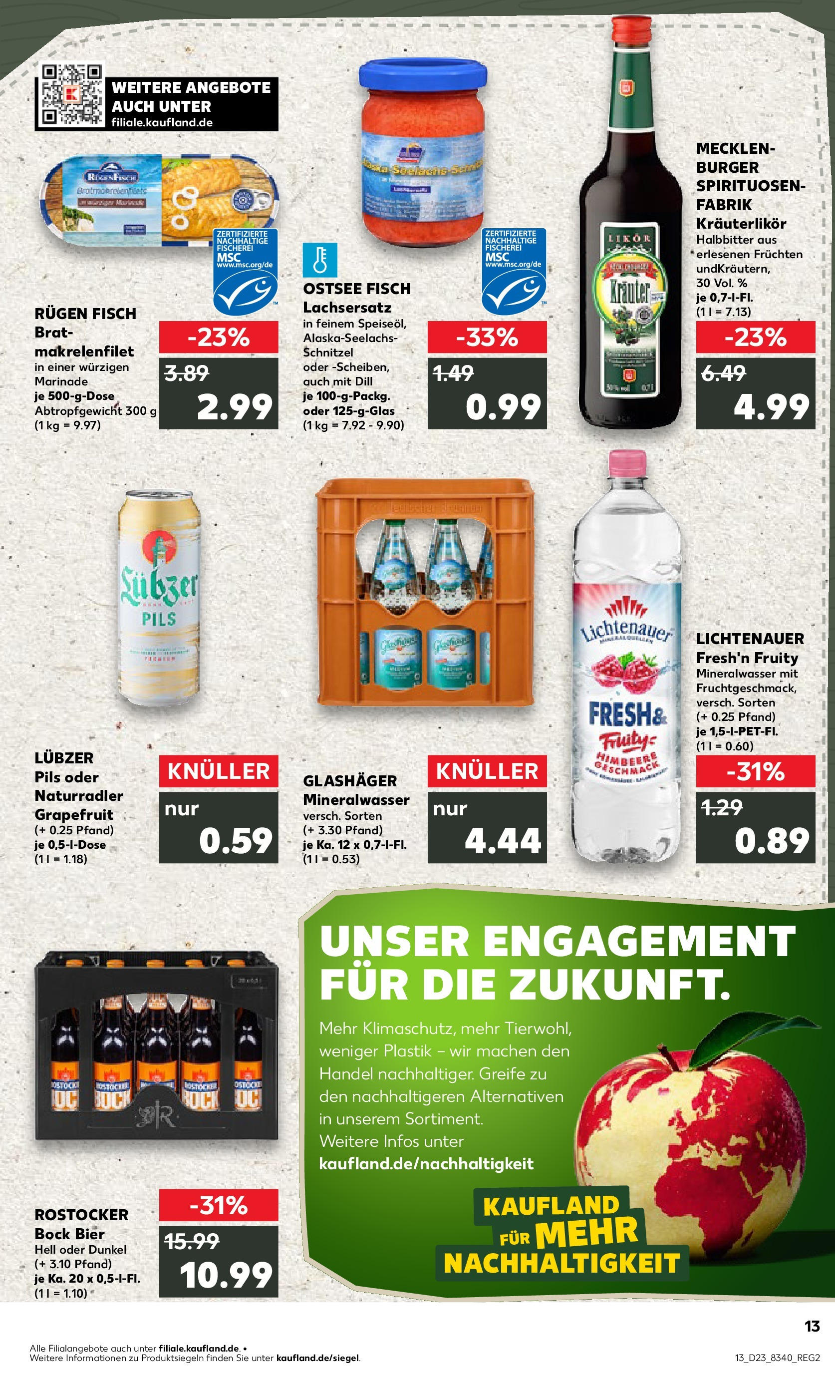 Kaufland prospekt Schwerin (ab 05.06.2025) » Angebote Online | Seite: 13 | Produkte: Bier, Mineralwasser, Fisch, Dill Kaufland prospekt Schwerin (ab 05.06.2025) » Angebote Online zum Blättern | Seite: 13 | Produkte: Bier, Mineralwasser, Fisch, Dill