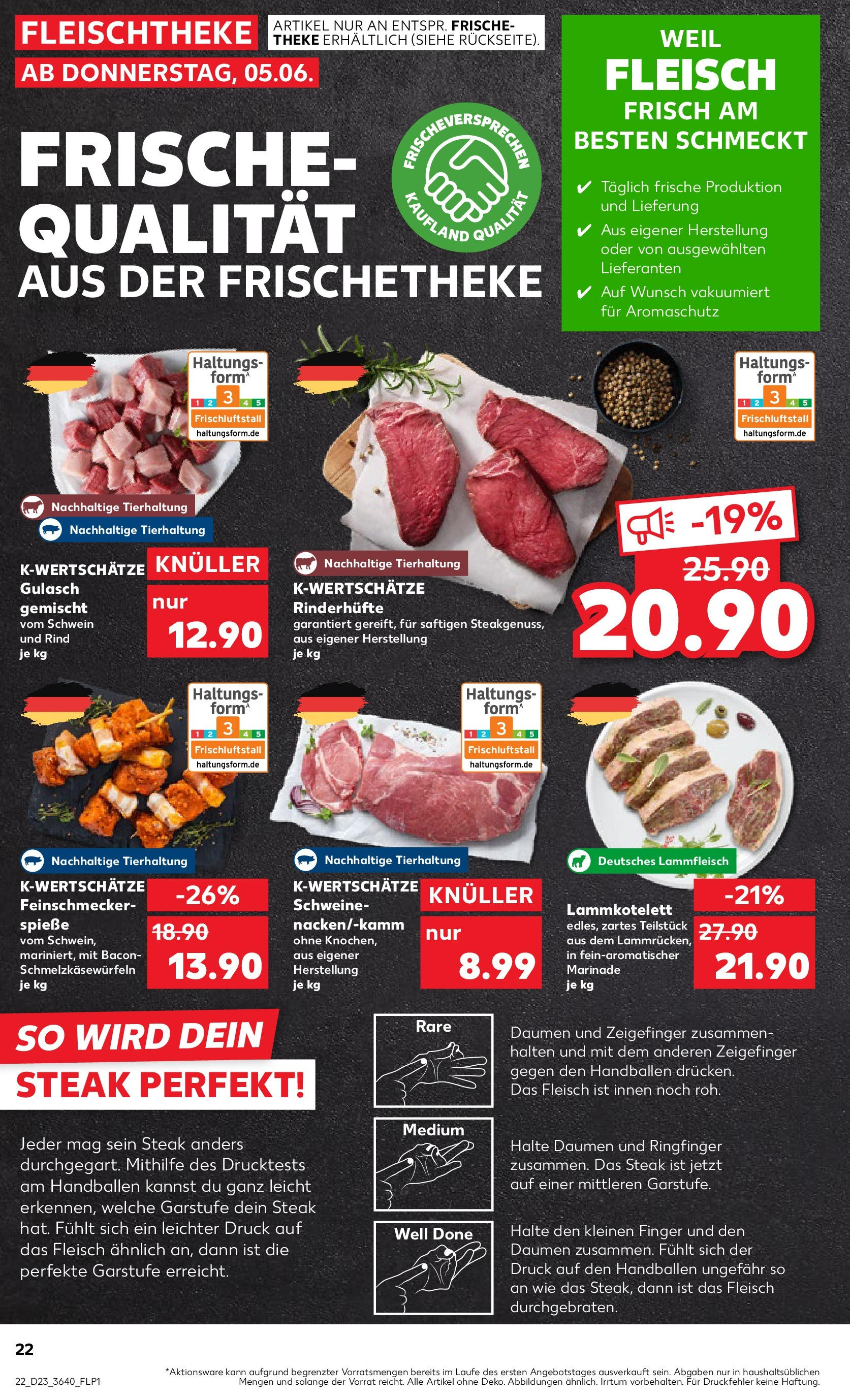 Kaufland prospekt Magdeburg (ab 05.06.2025) » Angebote Online | Seite: 22 | Produkte: Theke, Spieße, Gulasch, Steak Kaufland prospekt Magdeburg (ab 05.06.2025) » Angebote Online zum Blättern | Seite: 22 | Produkte: Theke, Spieße, Gulasch, Steak