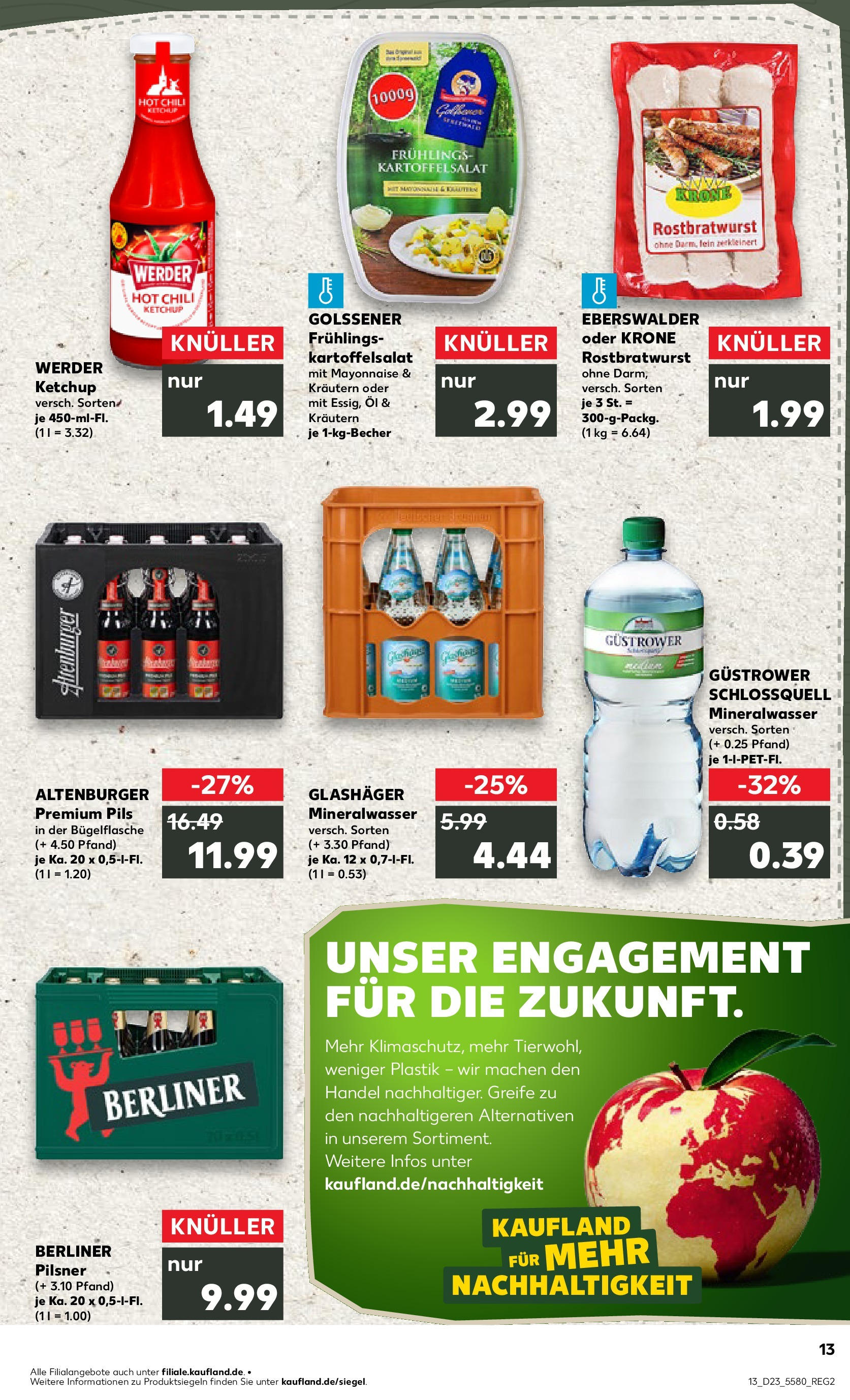 Kaufland prospekt Neuruppin (ab 05.06.2025) » Angebote Online | Seite: 13 | Produkte: Berliner, Pils, Mineralwasser, Mayonnaise Kaufland prospekt Neuruppin (ab 05.06.2025) » Angebote Online zum Blättern | Seite: 13 | Produkte: Berliner, Pils, Mineralwasser, Mayonnaise