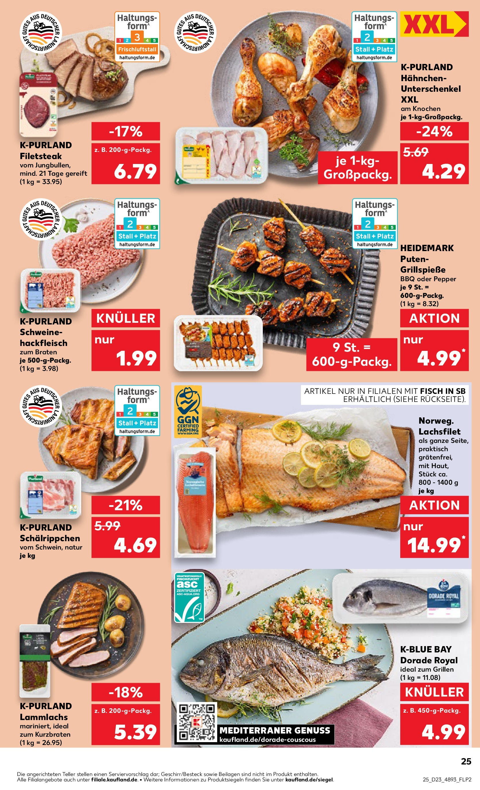 Kaufland prospekt Schwerin (ab 05.06.2025) » Angebote Online | Seite: 25 | Produkte: Dorade, Hahnchen, Fisch, Steak Kaufland prospekt Schwerin (ab 05.06.2025) » Angebote Online zum Blättern | Seite: 25 | Produkte: Dorade, Hahnchen, Fisch, Steak