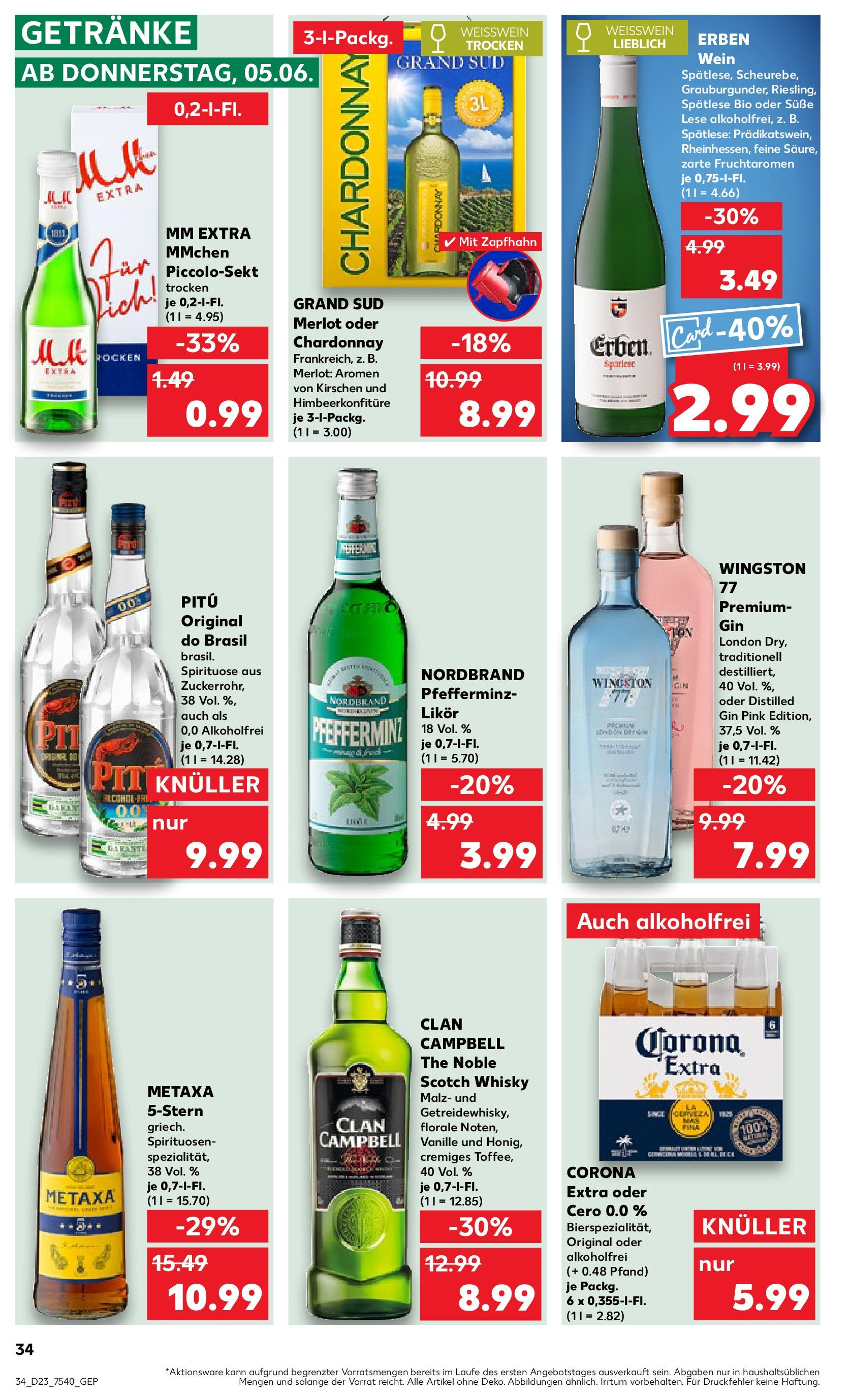 Kaufland prospekt Berlin (ab 05.06.2025) » Angebote Online | Seite: 34 | Produkte: Whisky, Likör, Weißwein trocken, Metaxa Kaufland prospekt Berlin (ab 05.06.2025) » Angebote Online zum Blättern | Seite: 34 | Produkte: Whisky, Likör, Weißwein trocken, Metaxa
