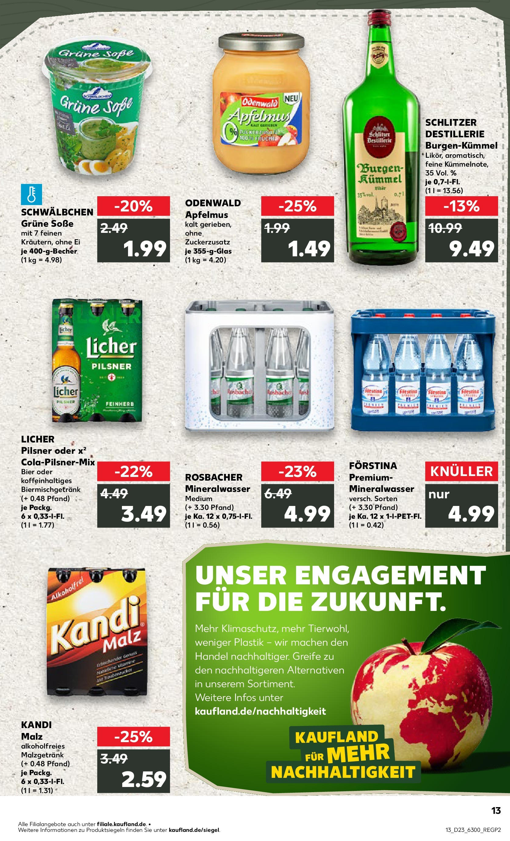 Kaufland prospekt Wetzlar (ab 05.06.2025) » Angebote Online | Seite: 13 | Produkte: Bier, Mineralwasser, Soße Kaufland prospekt Wetzlar (ab 05.06.2025) » Angebote Online zum Blättern | Seite: 13 | Produkte: Bier, Mineralwasser, Soße