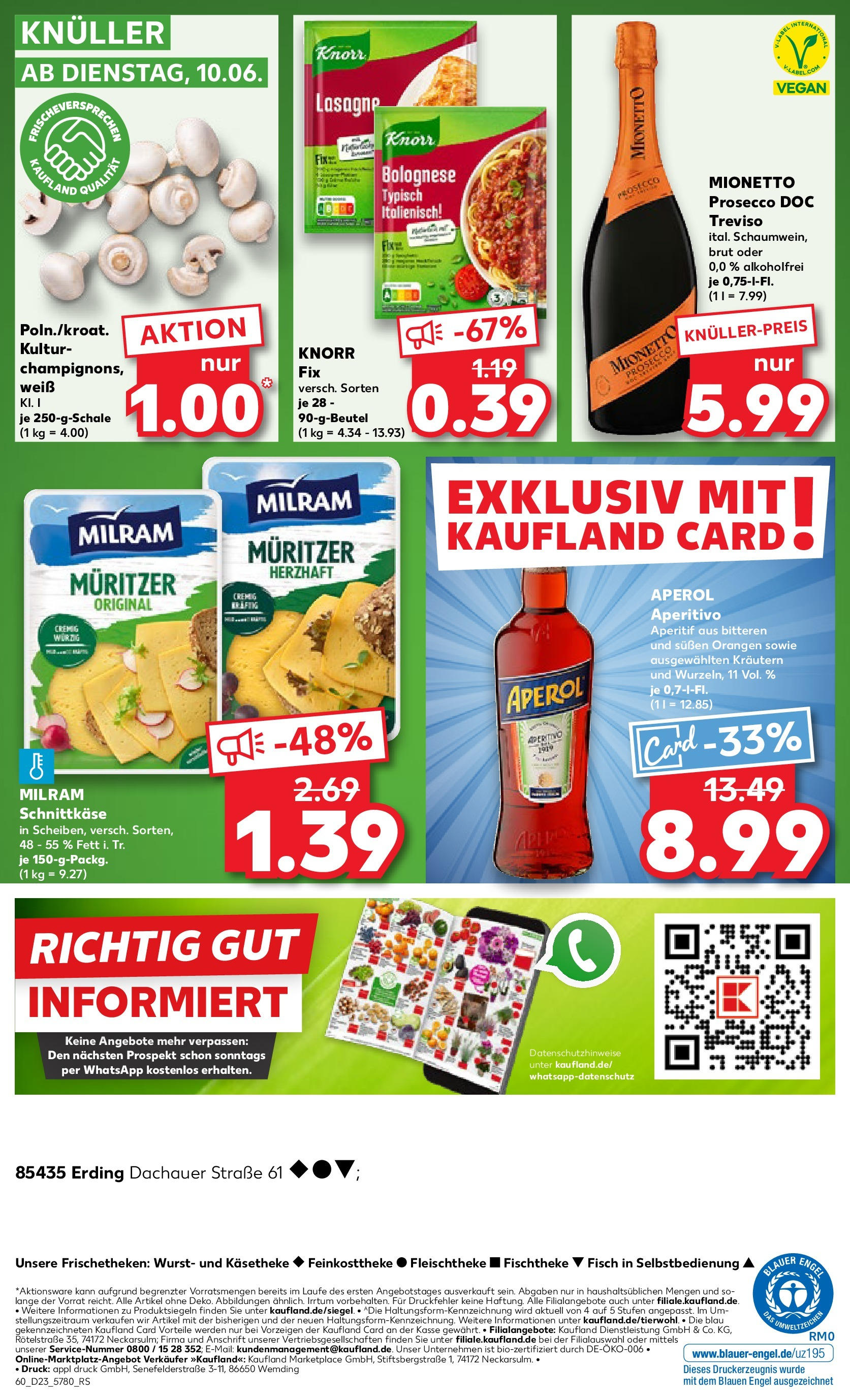 Kaufland prospekt Erding (ab 05.06.2025) » Angebote Online | Seite: 60 | Produkte: Knorr, Prosecco, Milram, Wurst Kaufland prospekt Erding (ab 05.06.2025) » Angebote Online zum Blättern | Seite: 60 | Produkte: Knorr, Prosecco, Milram, Wurst