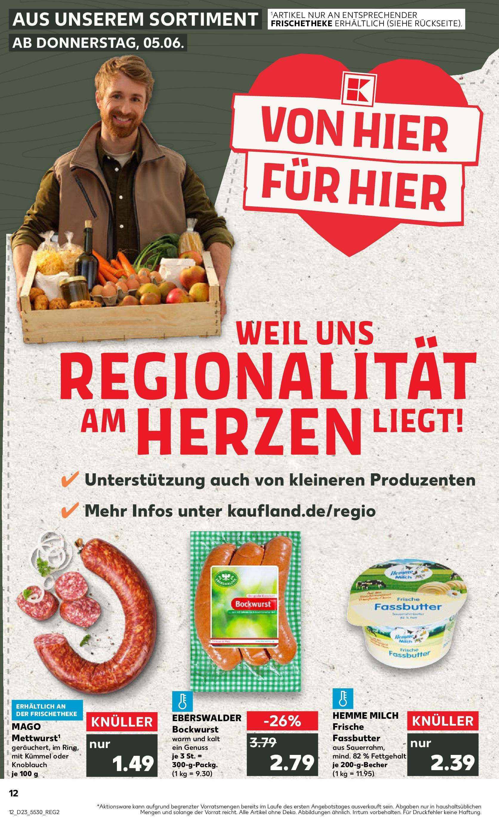 Kaufland prospekt Bad Freienwalde (Oder) (ab 05.06.2025) » Angebote Online | Seite: 12 | Produkte: Bockwurst, Milch, Butter, Knoblauch Kaufland prospekt Bad Freienwalde (Oder) (ab 05.06.2025) » Angebote Online zum Blättern | Seite: 12 | Produkte: Bockwurst, Milch, Butter, Knoblauch