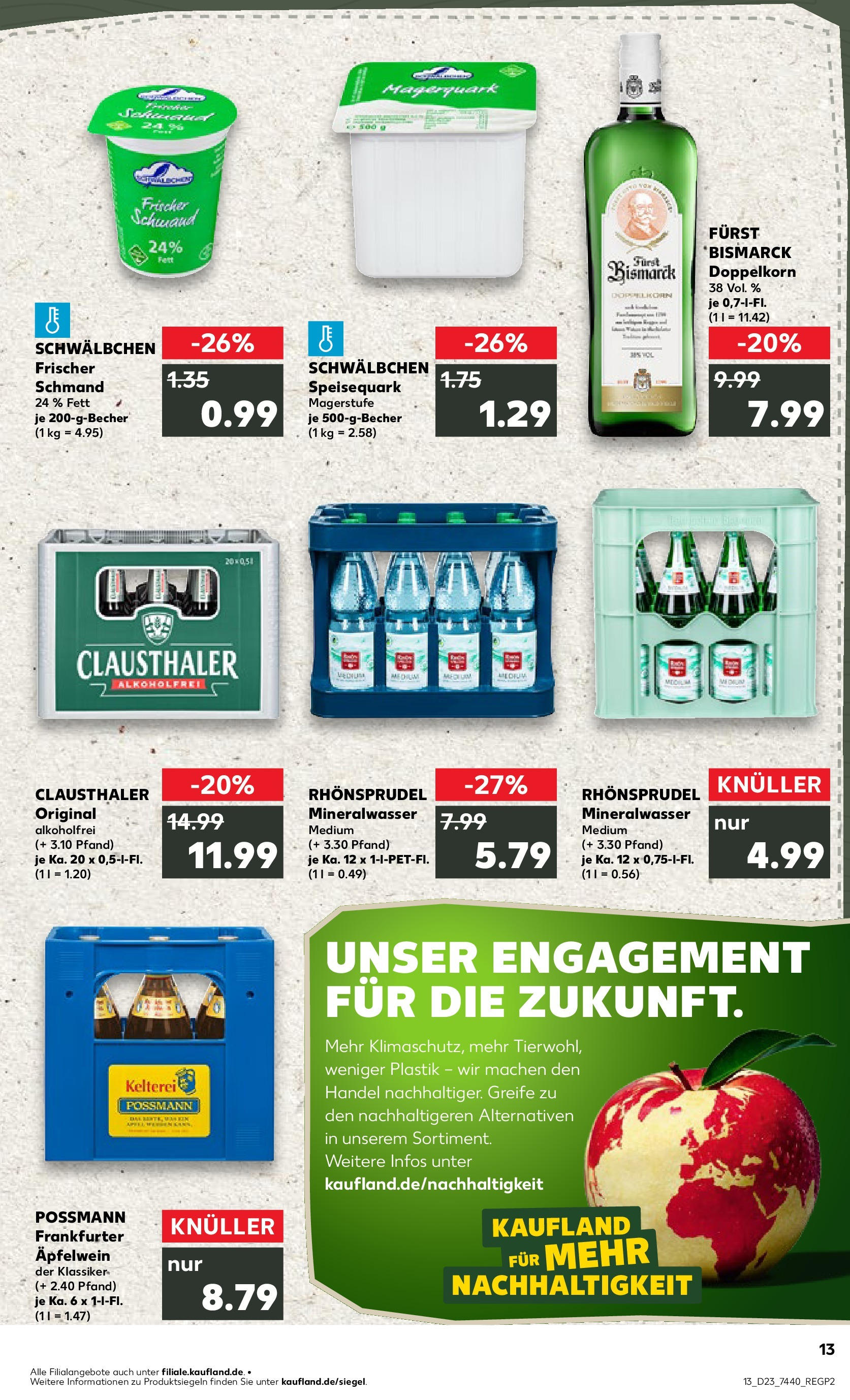 Kaufland prospekt Korbach (ab 05.06.2025) » Angebote Online | Seite: 13 | Produkte: Mineralwasser, Apple, Rhonsprudel, Speisequark Kaufland prospekt Korbach (ab 05.06.2025) » Angebote Online zum Blättern | Seite: 13 | Produkte: Mineralwasser, Apple, Rhonsprudel, Speisequark