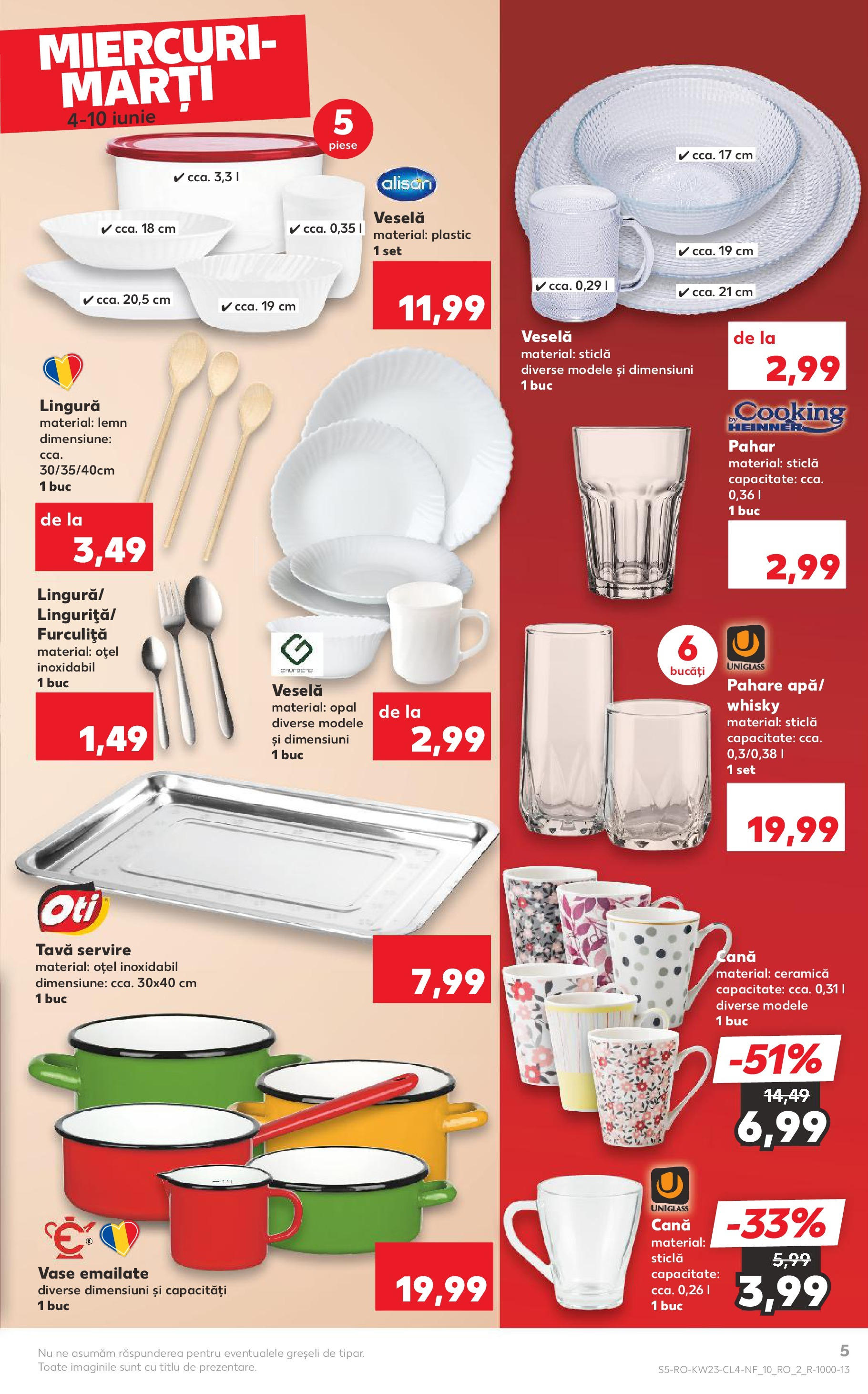 Catalog Kaufland - Râmnicu Vâlcea Nonfood 04.06.2025 - Revista si Oferta | Pagină: 5 | Produse: Pahare