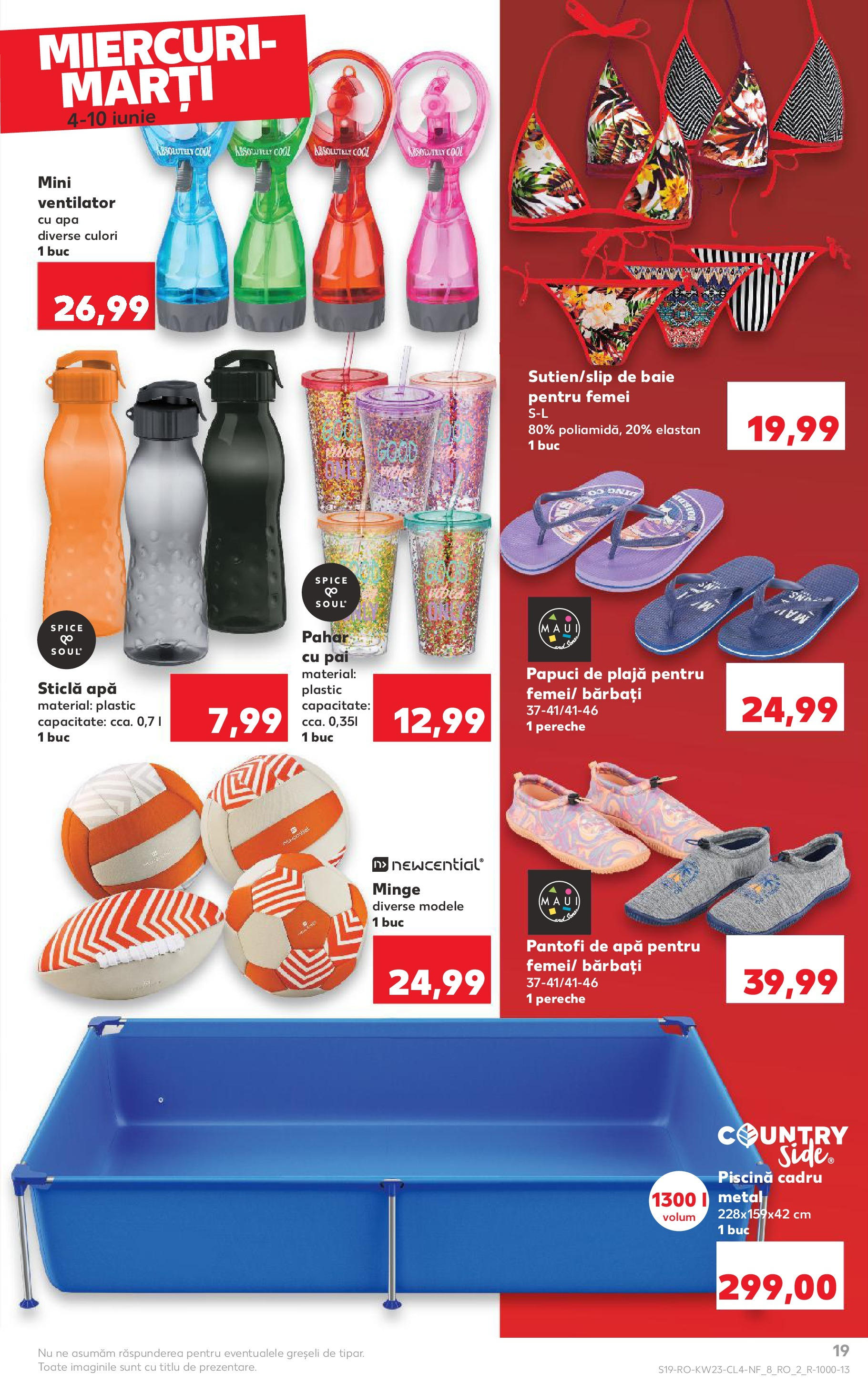 Catalog Kaufland - Râmnicu Vâlcea Nonfood 04.06.2025 - Revista si Oferta | Pagină: 19 | Produse: Pantofi, Ventilator, Piscină, Papuci