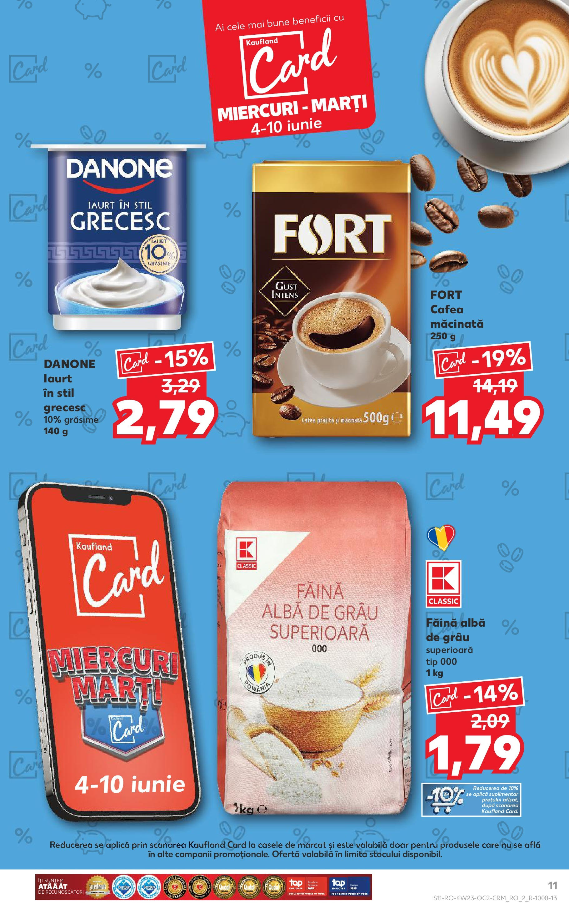 Catalog Kaufland - Bucureşti 04.06.2025 - Revista si Oferta | Pagină: 11 | Produse: Iaurt, Cafea, Făină