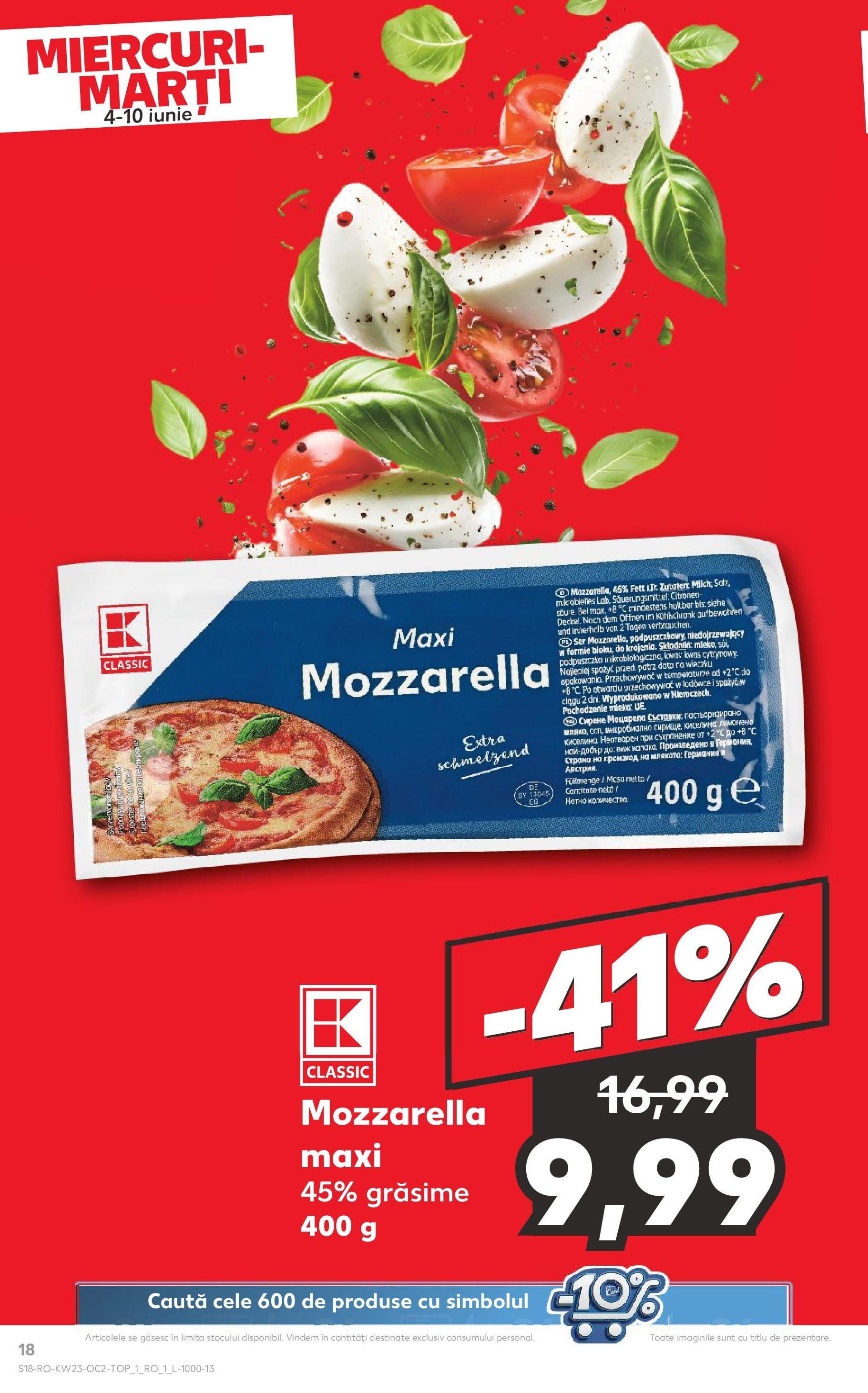 Catalog Kaufland - Bucureşti 04.06.2025 - Revista si Oferta | Pagină: 18 | Produse: Masă, Mozzarella