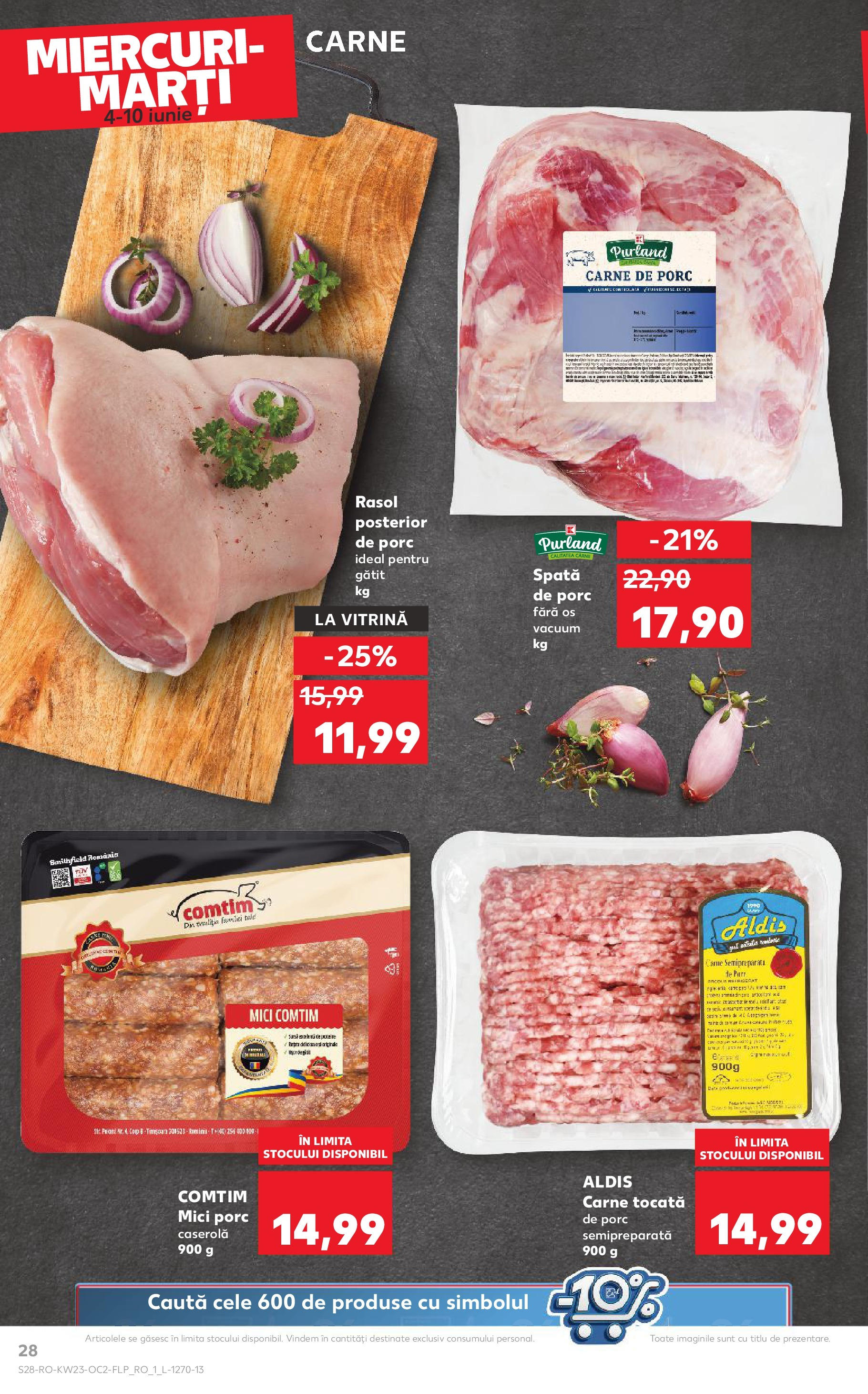 Catalog Kaufland - Satu Mare 04.06.2025 - Revista si Oferta | Pagină: 28 | Produse: Vitrină, Mici, Carne De Porc, Rasol