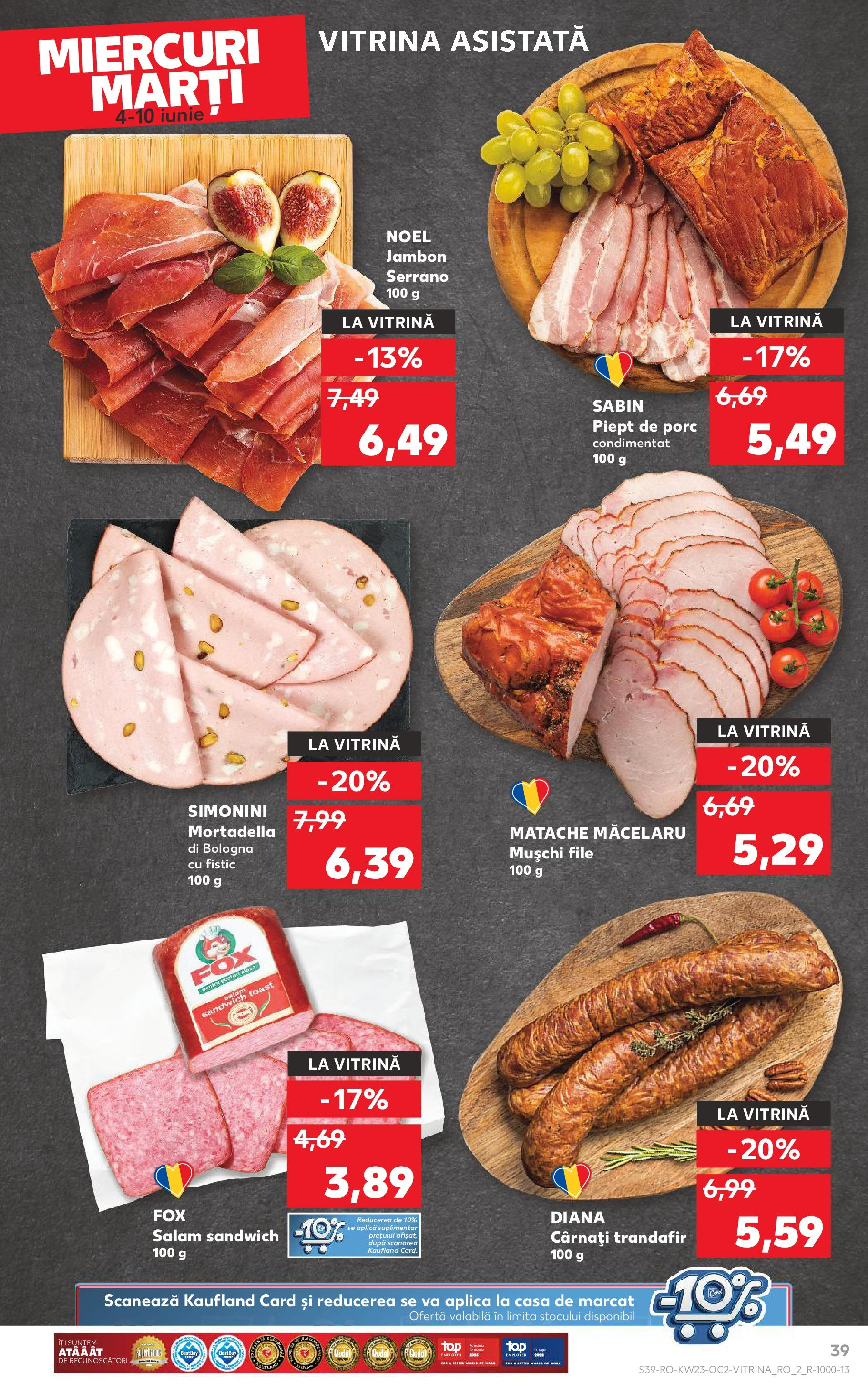 Catalog Kaufland - Bucureşti 04.06.2025 - Revista si Oferta | Pagină: 39 | Produse: Trandafir, Salam, Fistic, Cârnați