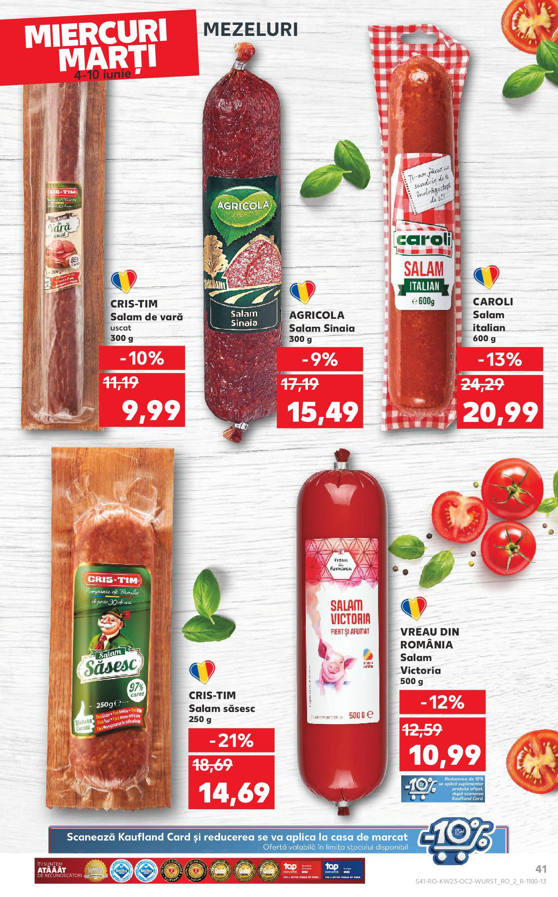 Catalog Kaufland - Satu Mare 04.06.2025 - Revista si Oferta | Pagină: 41 | Produse: Salam, Pește