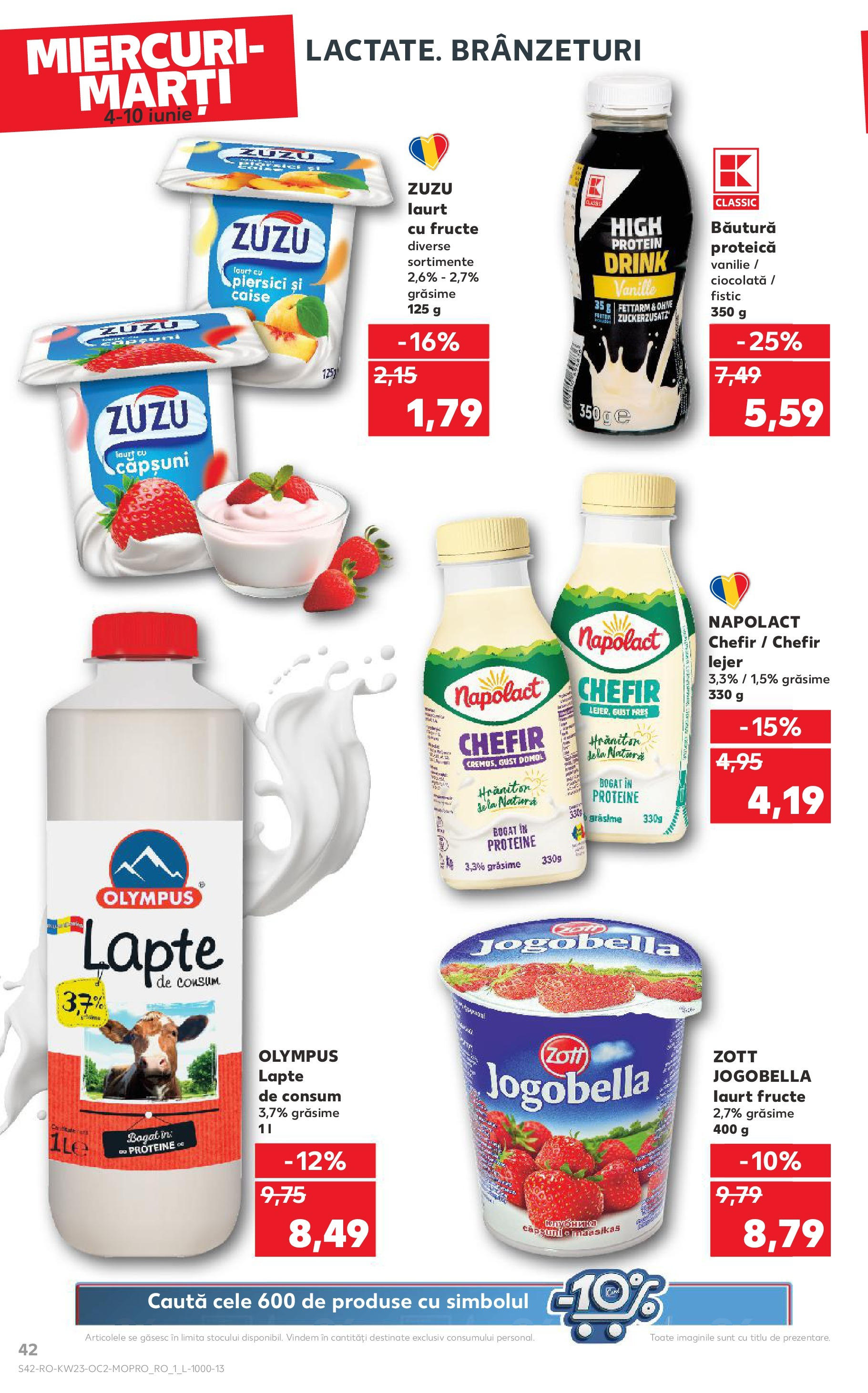 Catalog Kaufland - Bucureşti 04.06.2025 - Revista si Oferta | Pagină: 42 | Produse: Lapte, Căpșuni, Ahtapot, Fructe
