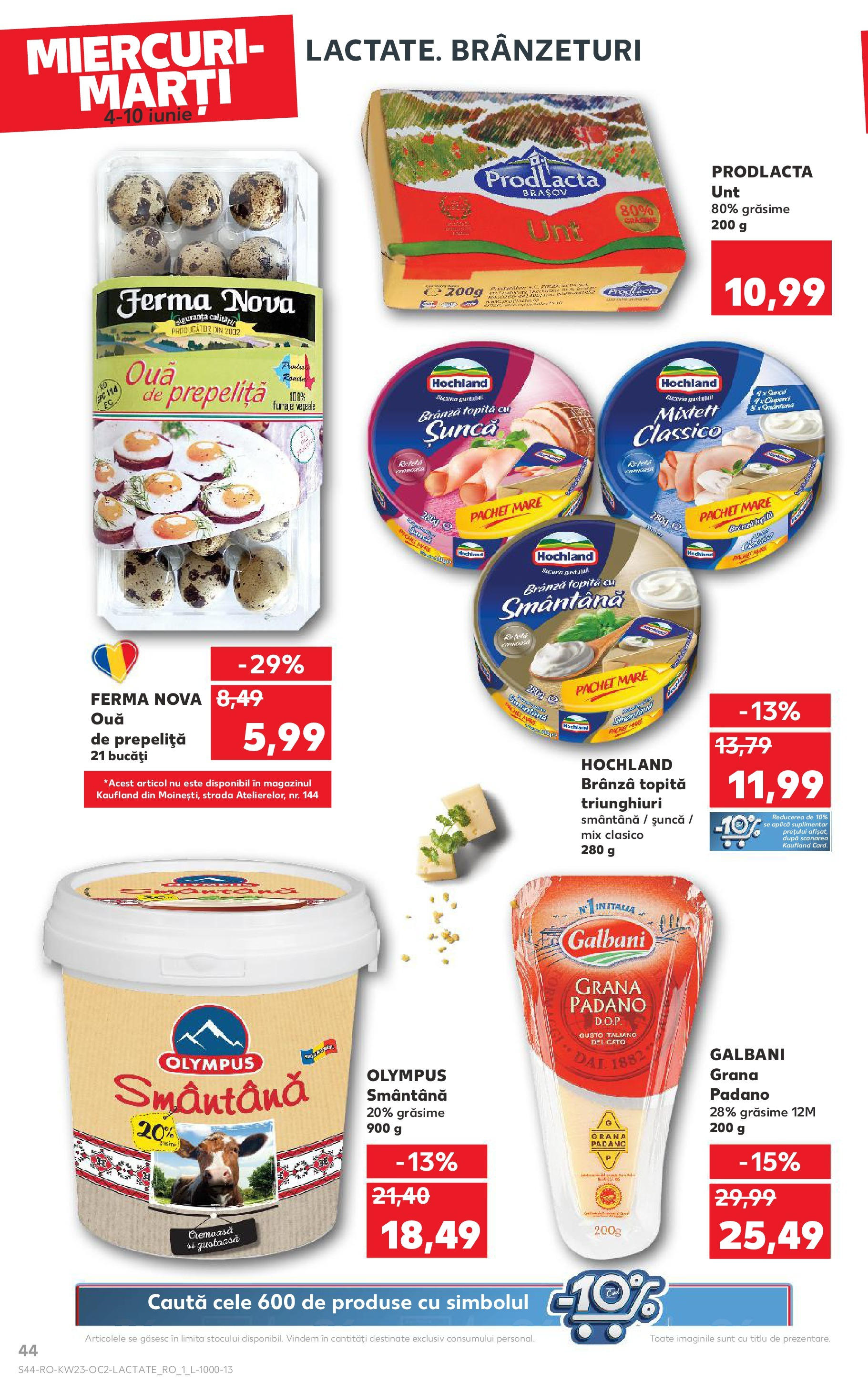 Catalog Kaufland - Bucureşti 04.06.2025 - Revista si Oferta | Pagină: 44 | Produse: Brânză, Șuncă, Smântână