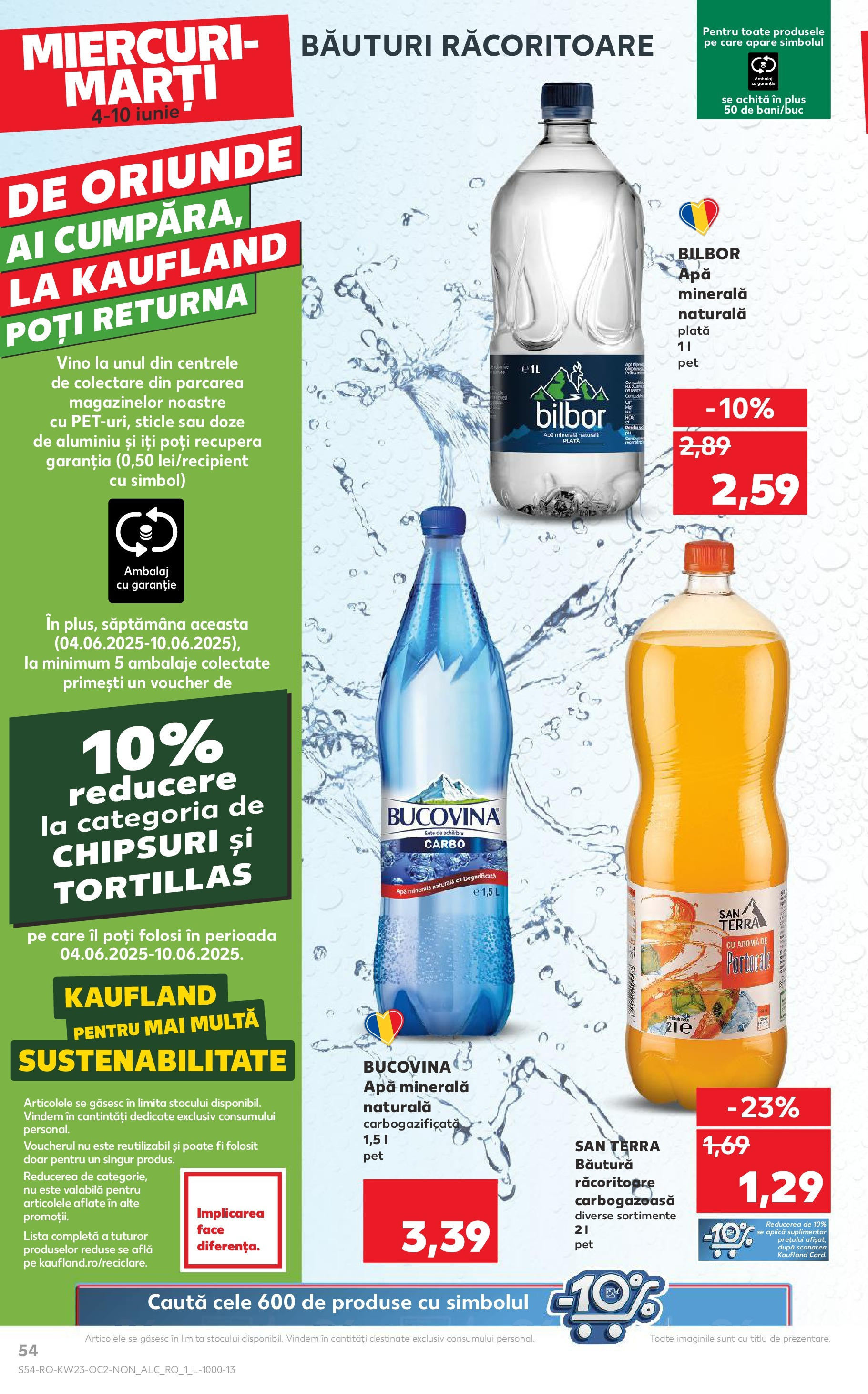 Catalog Kaufland - Bucureşti 04.06.2025 - Revista si Oferta | Pagină: 54 | Produse: Yazı tahtası kalemi, Chipsuri, Tortillas, Apă