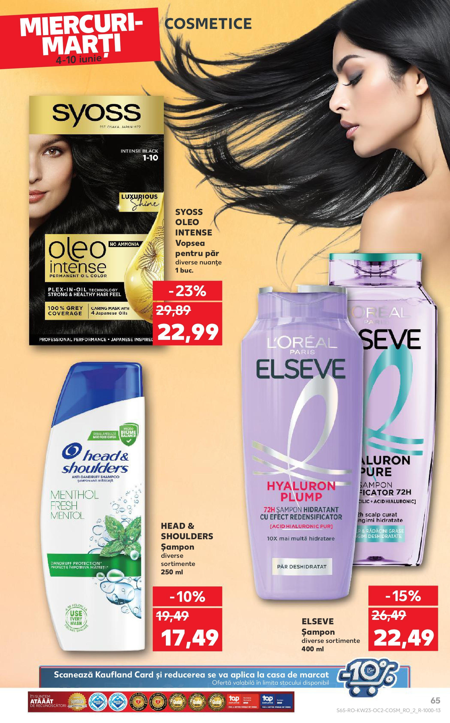 Catalog Kaufland - Bucureşti 04.06.2025 - Revista si Oferta | Pagină: 65 | Produse: Vopsea, Șampon