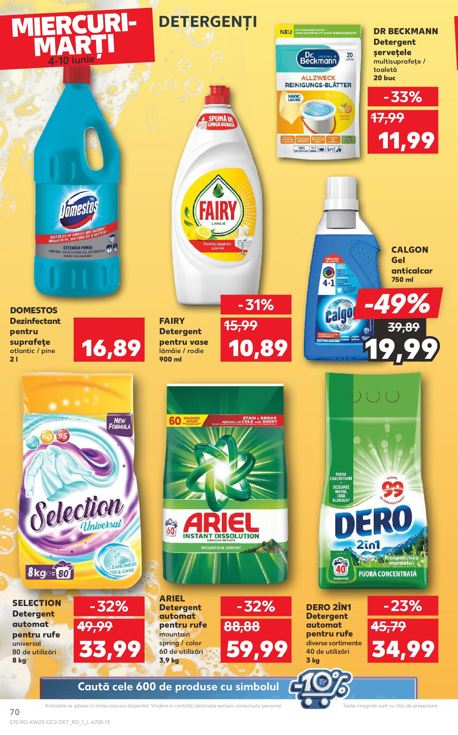 Catalog Kaufland - Râmnicu Vâlcea 04.06.2025 - Revista si Oferta | Pagină: 70 | Produse: Kedi Ödül Oyuncakları, Toaletă, Detergent, Lămâie