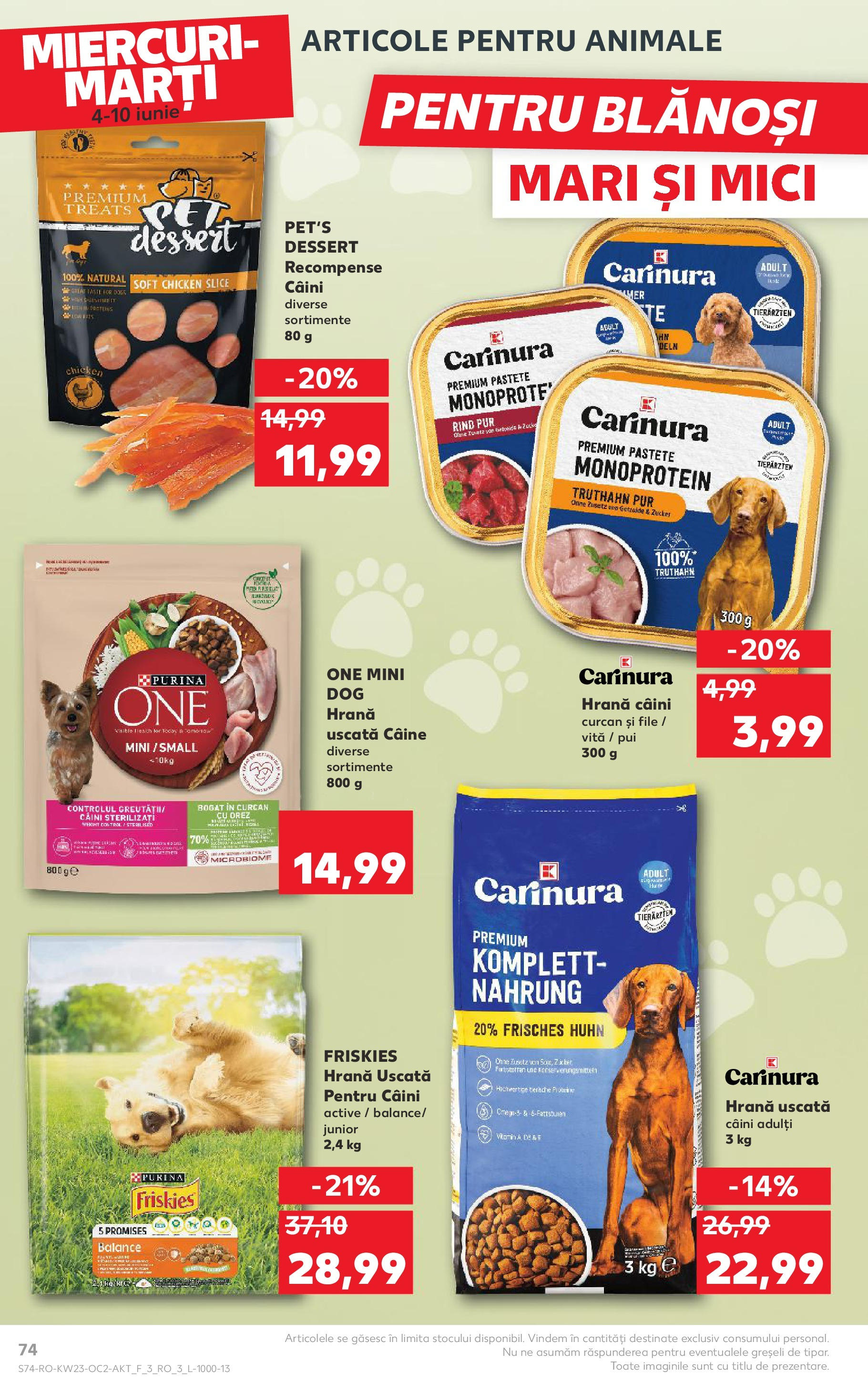 Catalog Kaufland - Bucureşti 04.06.2025 - Revista si Oferta | Pagină: 74 | Produse: Hacıyatmaz Kedi Oyuncağı, Mici