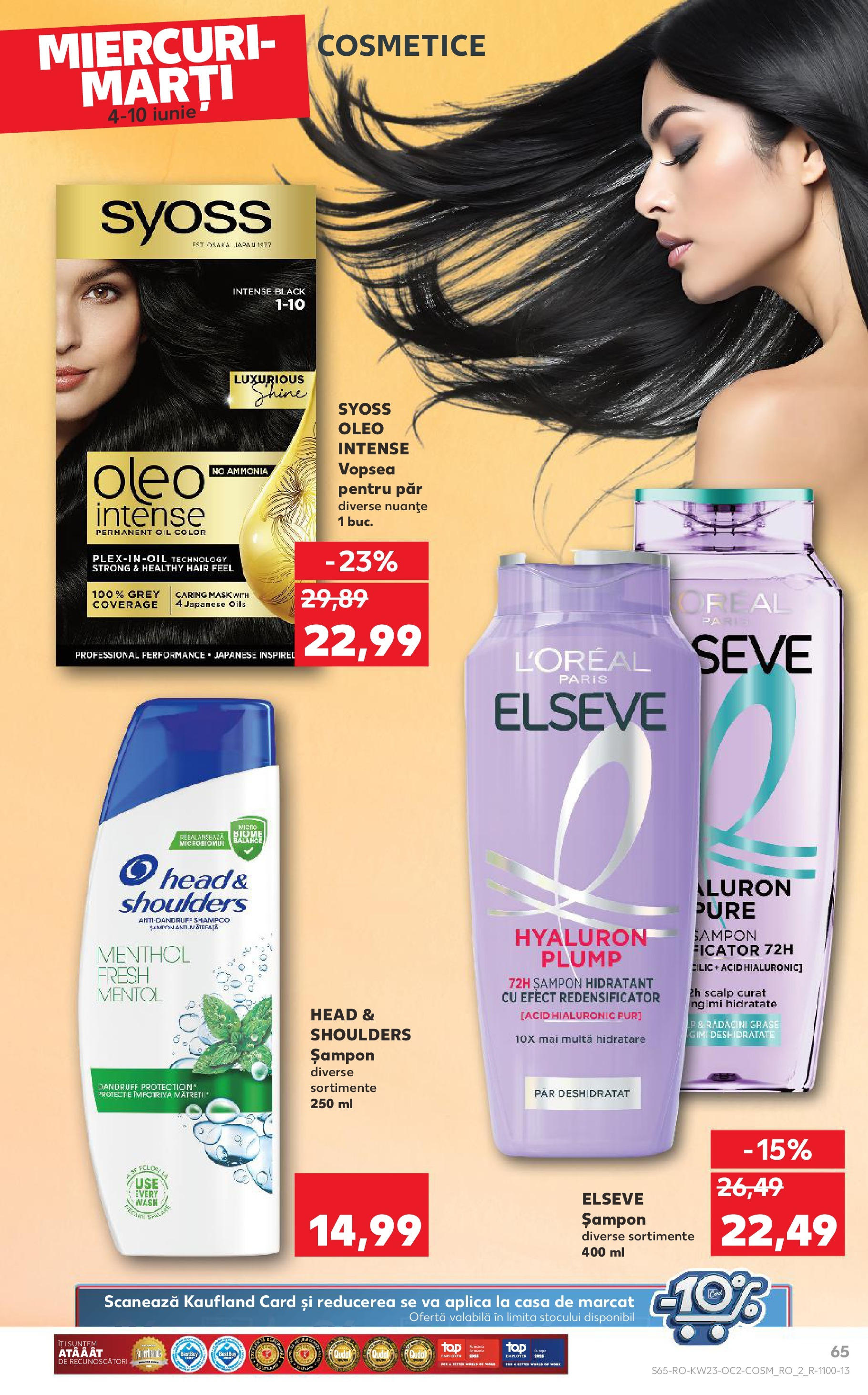 Catalog Kaufland - Ploieşti 04.06.2025 - Revista si Oferta | Pagină: 65 | Produse: Vopsea, Șampon