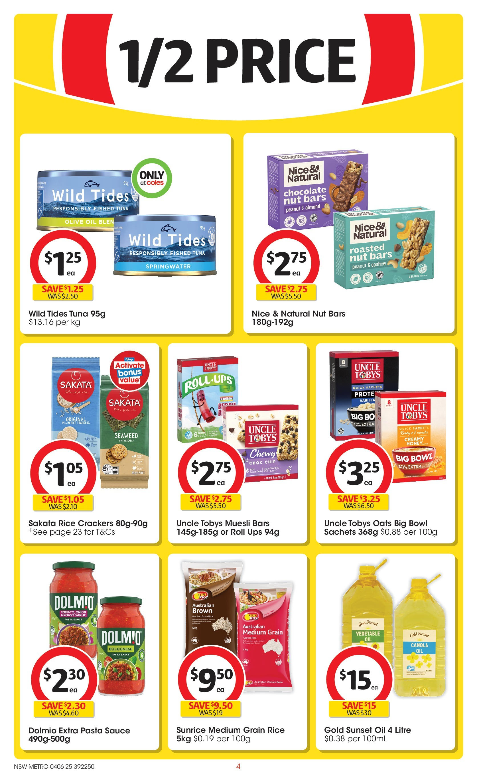 ﻿﻿Coles catalogue valid from 04/06/2025 > Online Australia | Page: 4 | Products: Tuna, Vileda kit lavage, Plante dinterieur, Ghee beurre clarifié bio planete