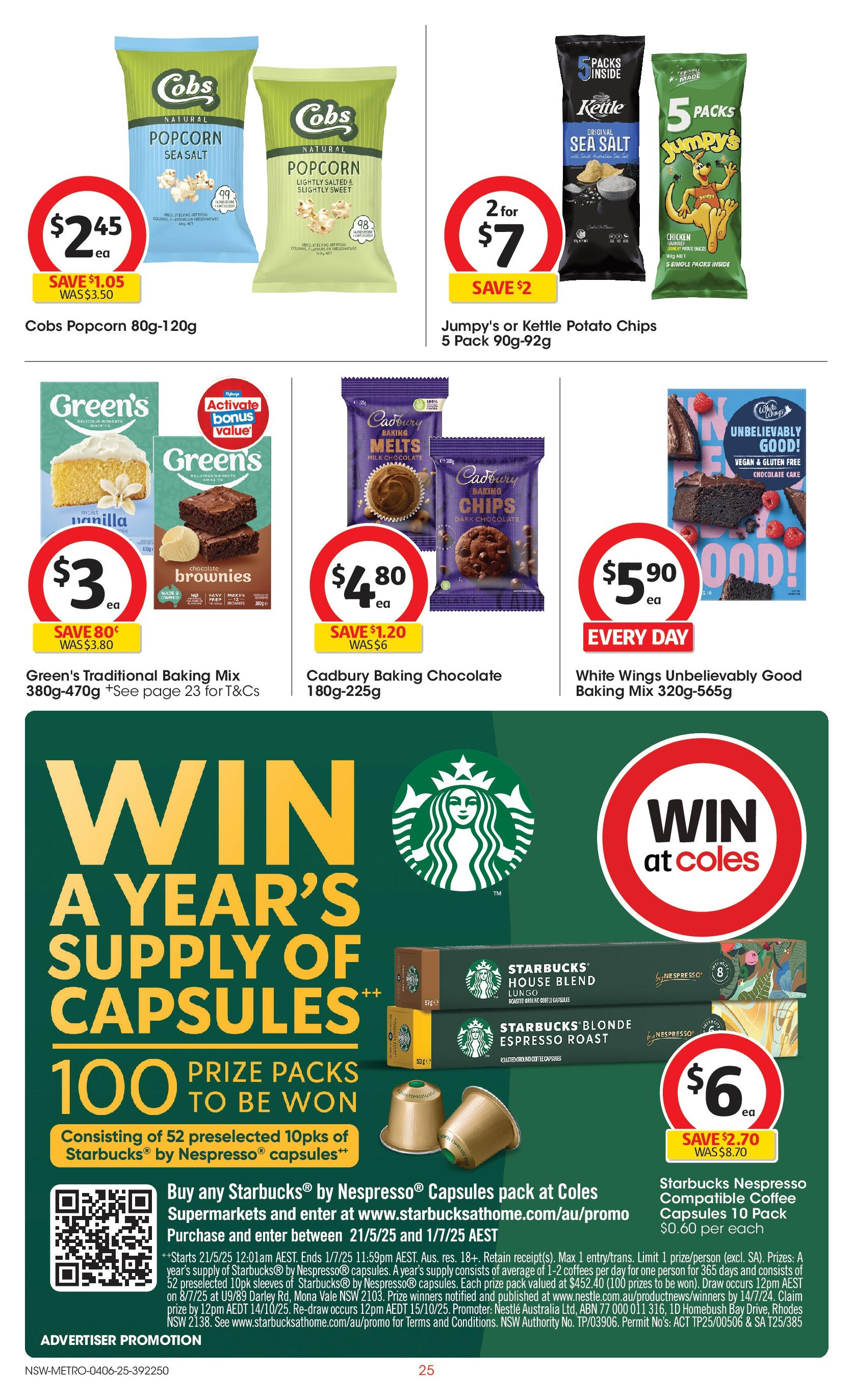 ﻿﻿Coles catalogue valid from 04/06/2025 > Online Australia | Page: 25 | Products: Filet de saumon farci surgelé, Coffee, Pince de crabe, Salt
