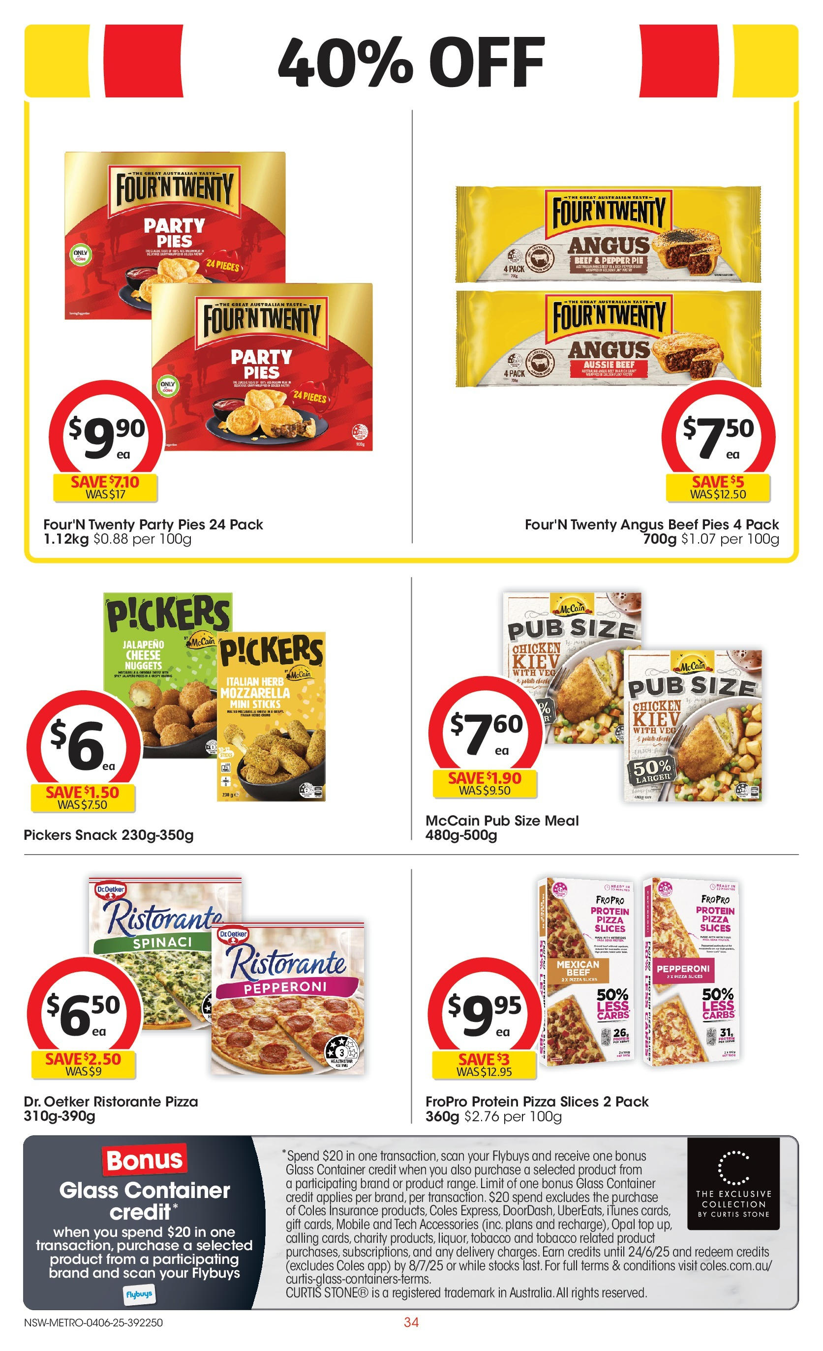 ﻿﻿Coles catalogue valid from 04/06/2025 > Online Australia | Page: 34 | Products: Herb, Cheese, Opal, Pies