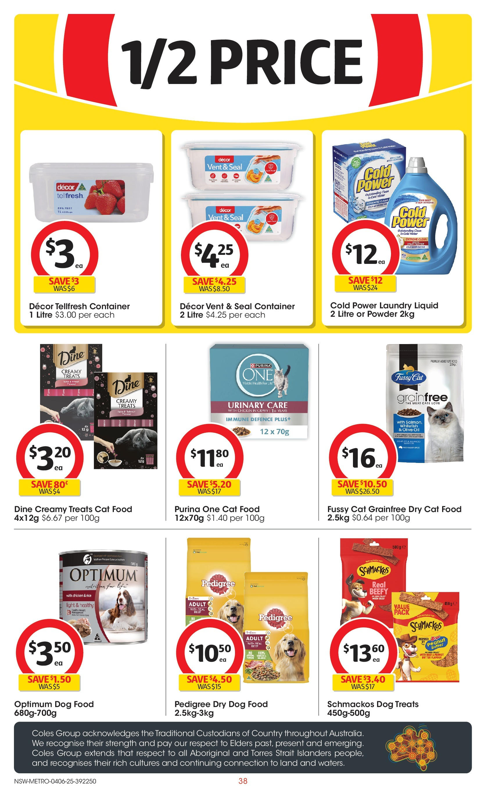 ﻿﻿Coles catalogue valid from 04/06/2025 > Online Australia | Page: 38 | Products: Powder, Meat, Olive oil, Salmon