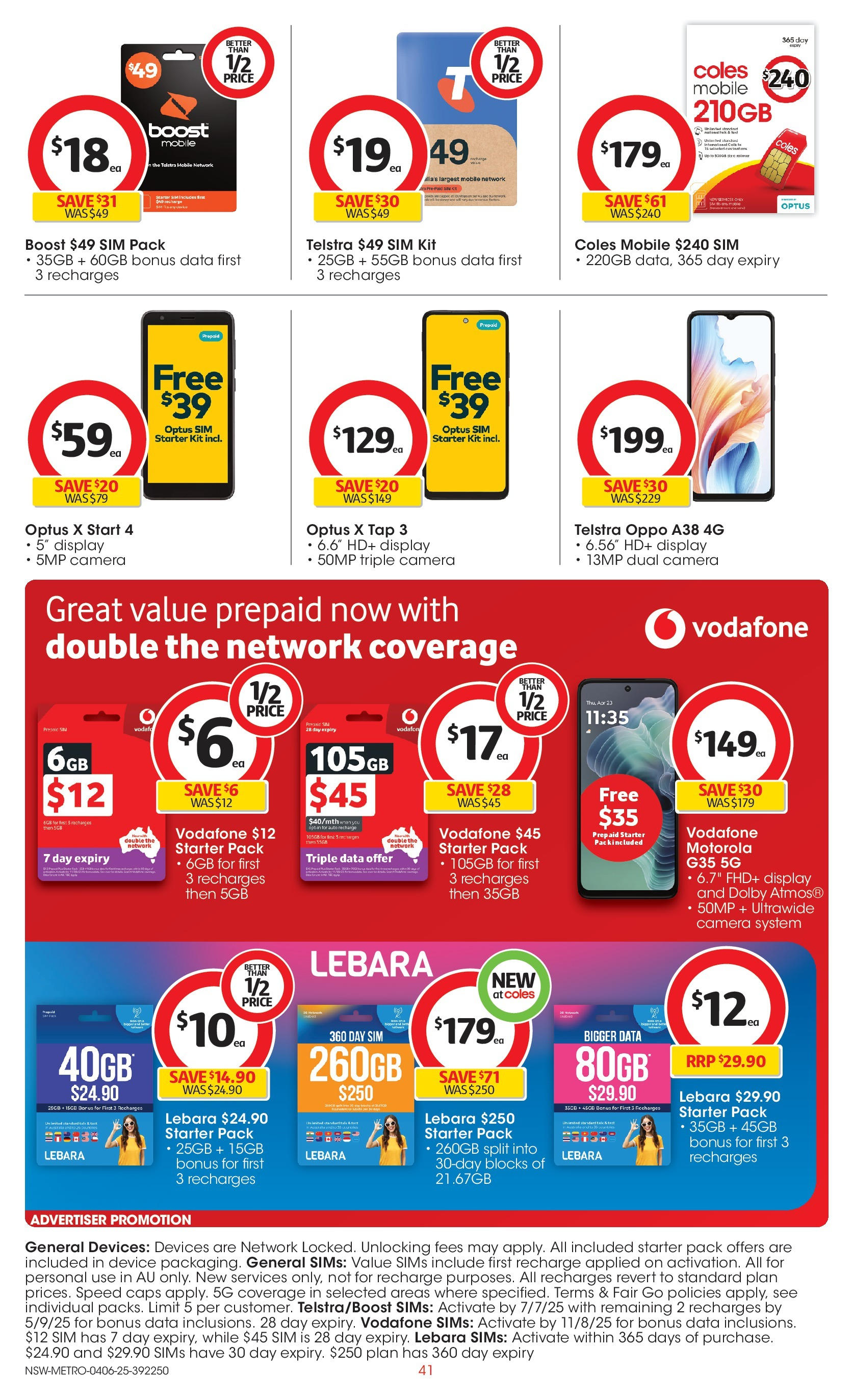 ﻿﻿Coles catalogue valid from 04/06/2025 > Online Australia | Page: 41 | Products: Tap, Device, Camera, Mobile