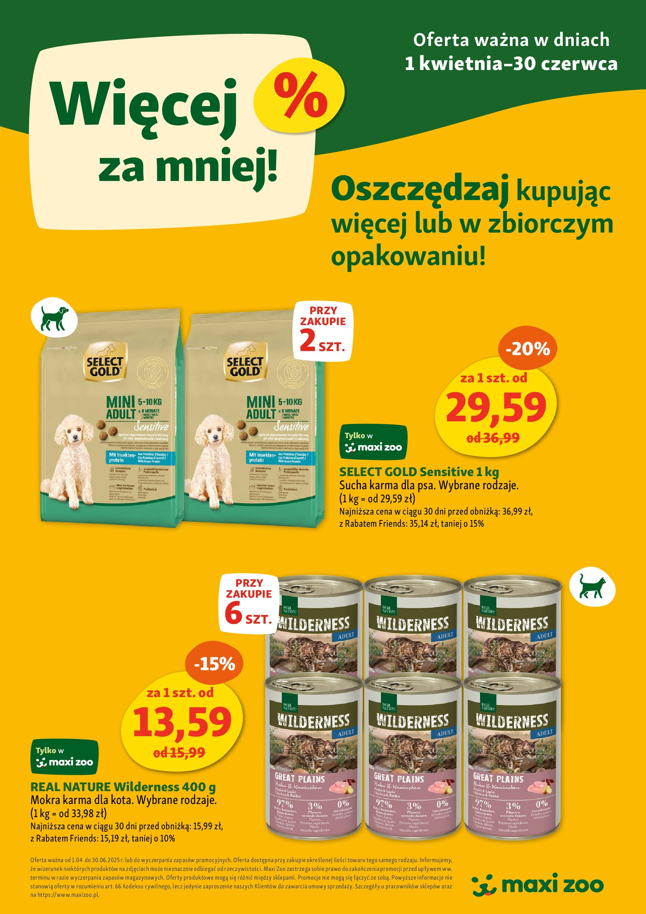 Maxi Zoo Więcej za mniej od 01.04.2025 - Nowa Gazetka - Numer strony 1