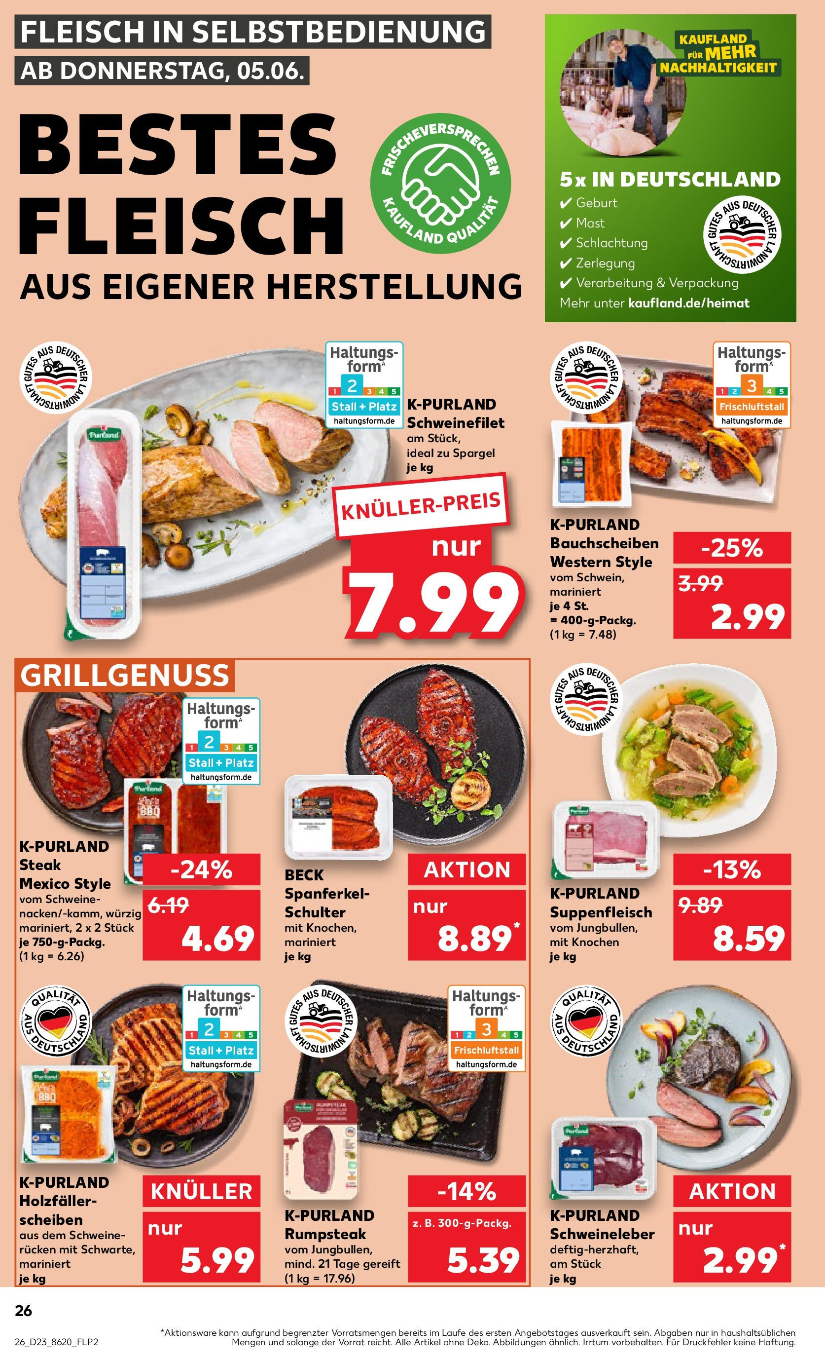 Kaufland prospekt Essen (ab 05.06.2025) » Angebote Online | Seite: 26 | Produkte: Rumpsteak, Spargel, Suppenfleisch, Fleisch Kaufland prospekt Essen (ab 05.06.2025) » Angebote Online zum Blättern | Seite: 26 | Produkte: Rumpsteak, Spargel, Suppenfleisch, Fleisch