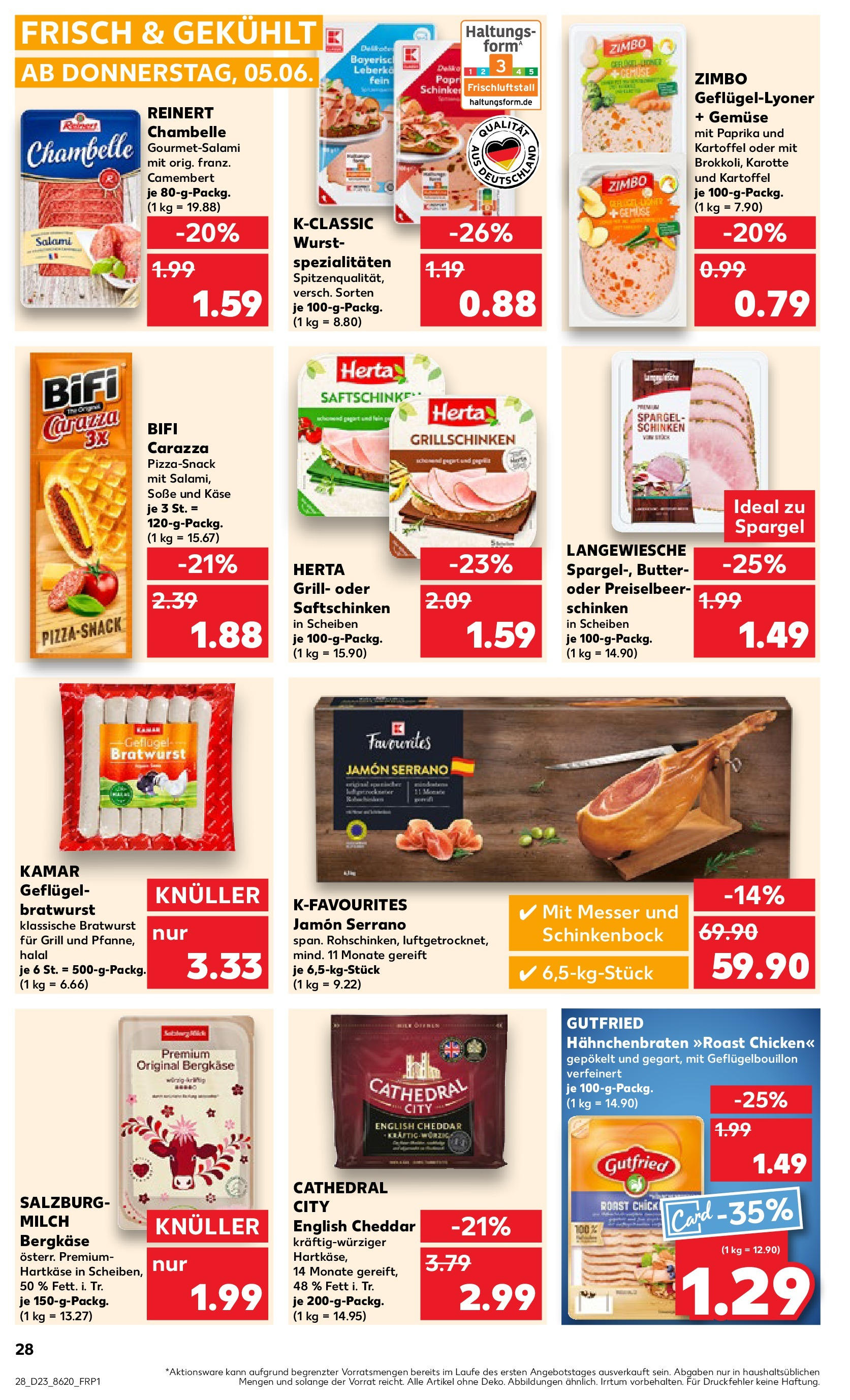 Kaufland prospekt Essen (ab 05.06.2025) » Angebote Online | Seite: 28 | Produkte: Gemüse, Wurst, Salami, Karotte Kaufland prospekt Essen (ab 05.06.2025) » Angebote Online zum Blättern | Seite: 28 | Produkte: Gemüse, Wurst, Salami, Karotte