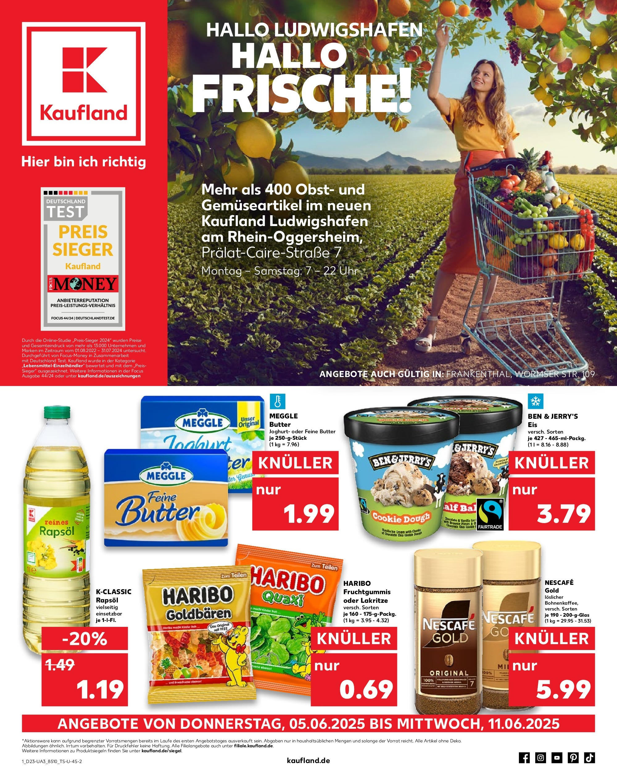 Prospekt Kaufland ab 05.06.2025 » Angebote und Werbung Online | Seite: 1 | Produkte: Nescafe, Rapsöl, Obst, Nescafe gold Prospekt Kaufland ab 05.06.2025 » Angebote Online zum Blättern | Seite: 1 | Produkte: Nescafe, Rapsöl, Obst, Nescafe gold