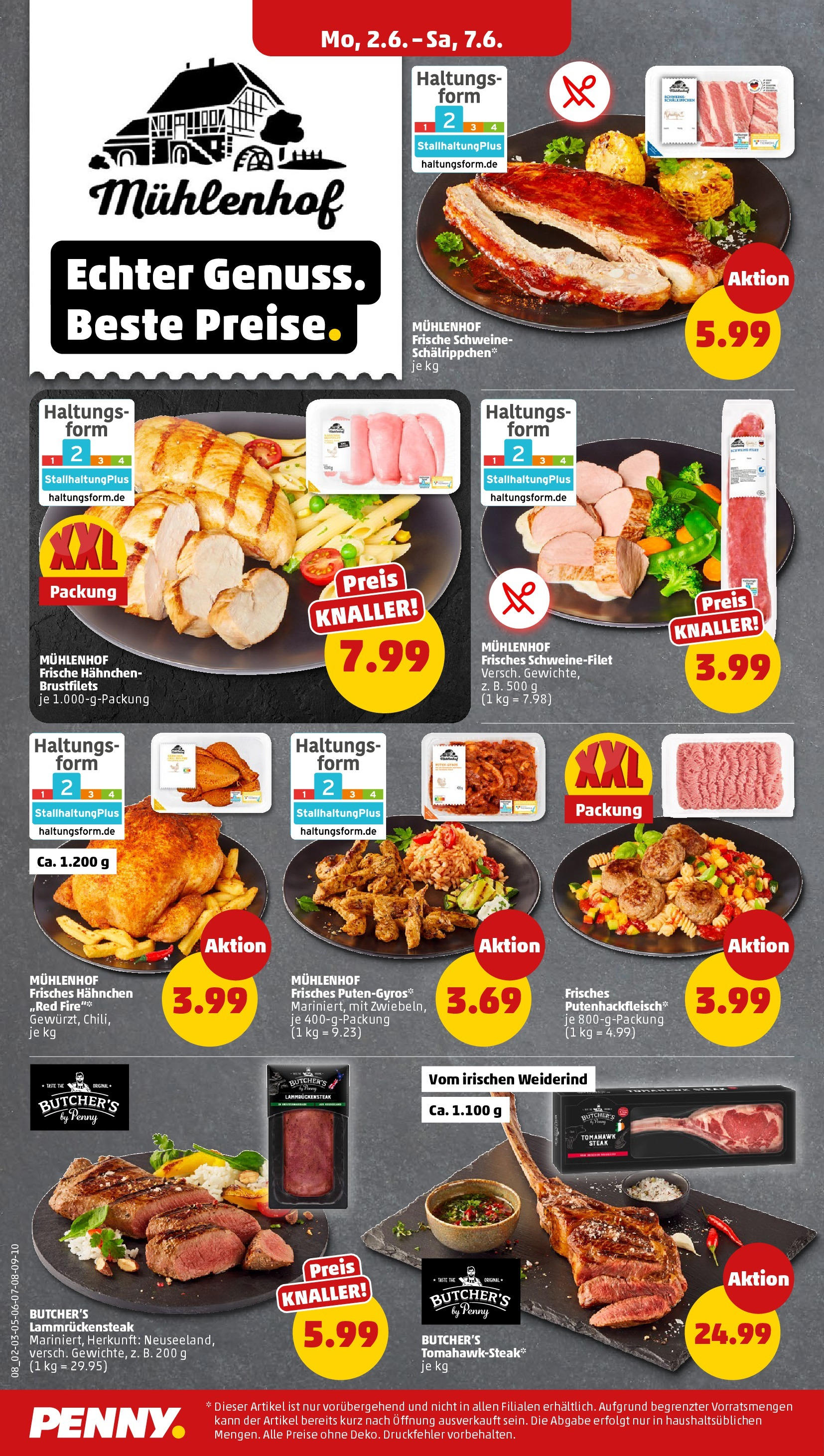 Penny - Penny: Wochenangebote (ab 01.06.2025) » Angebote Online | Seite: 10 | Produkte: Hahnchen, Schweinefilet, Steak