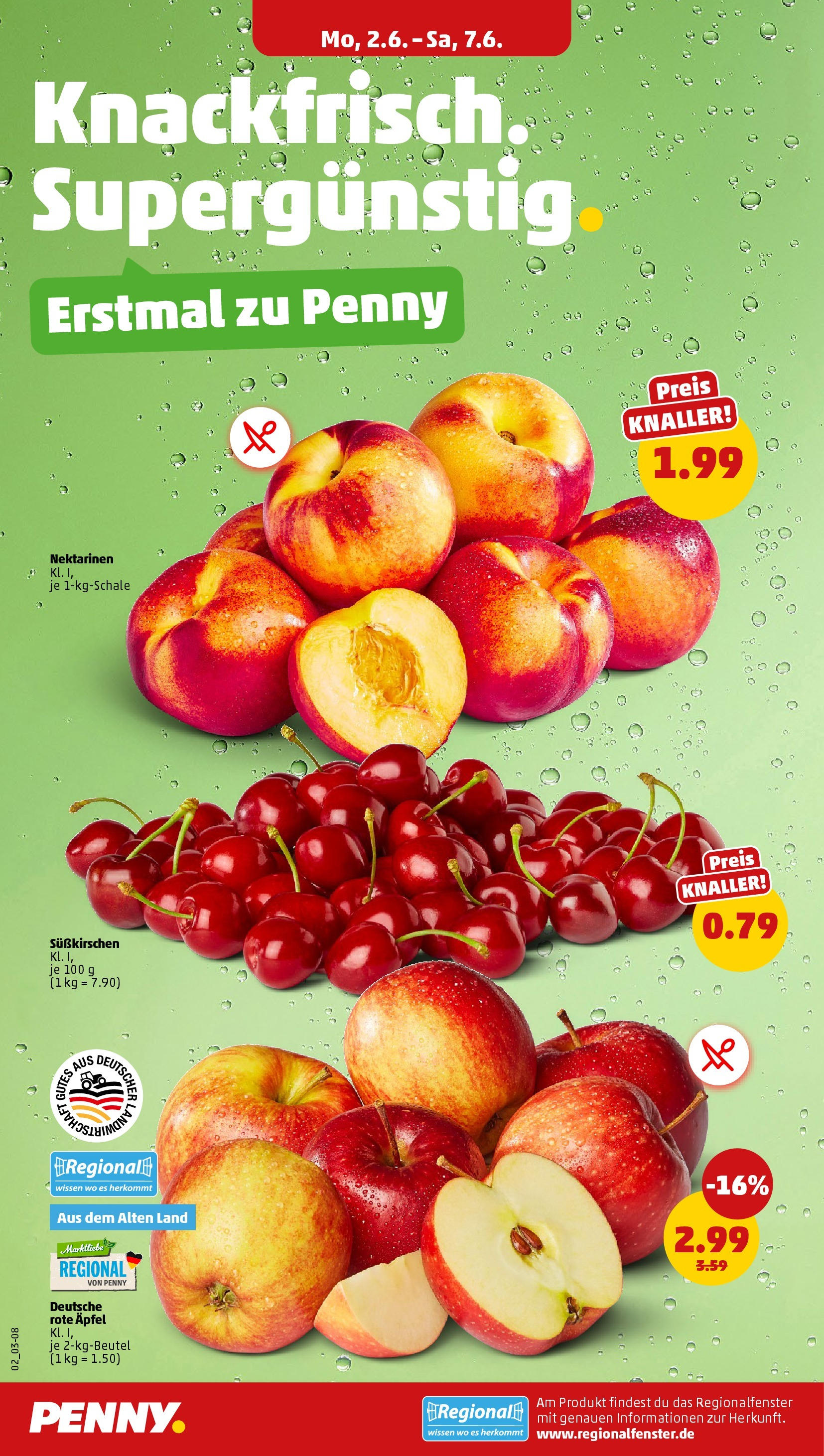Penny - Penny: Wochenangebote (ab 01.06.2025) » Angebote Online | Seite: 4 | Produkte: Nektarinen, Äpfel