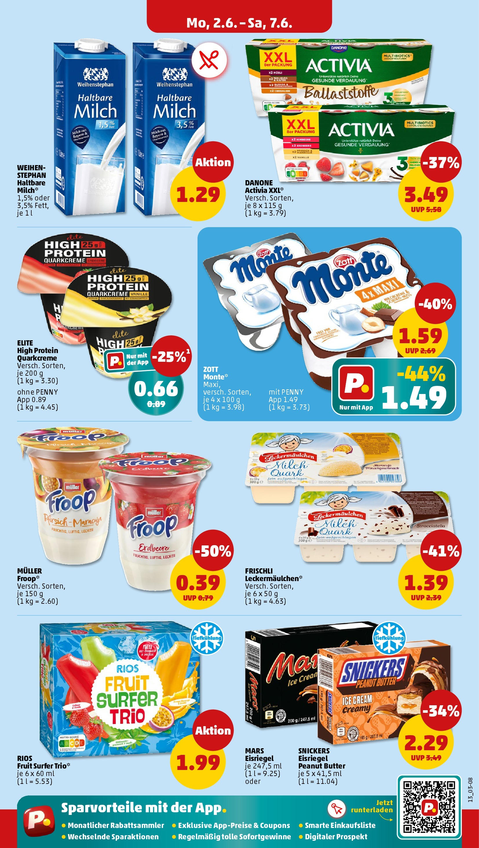 Penny - Penny: Wochenangebote (ab 01.06.2025) » Angebote Online | Seite: 15 | Produkte: Froop, Activia, Butter, Haltbare milch