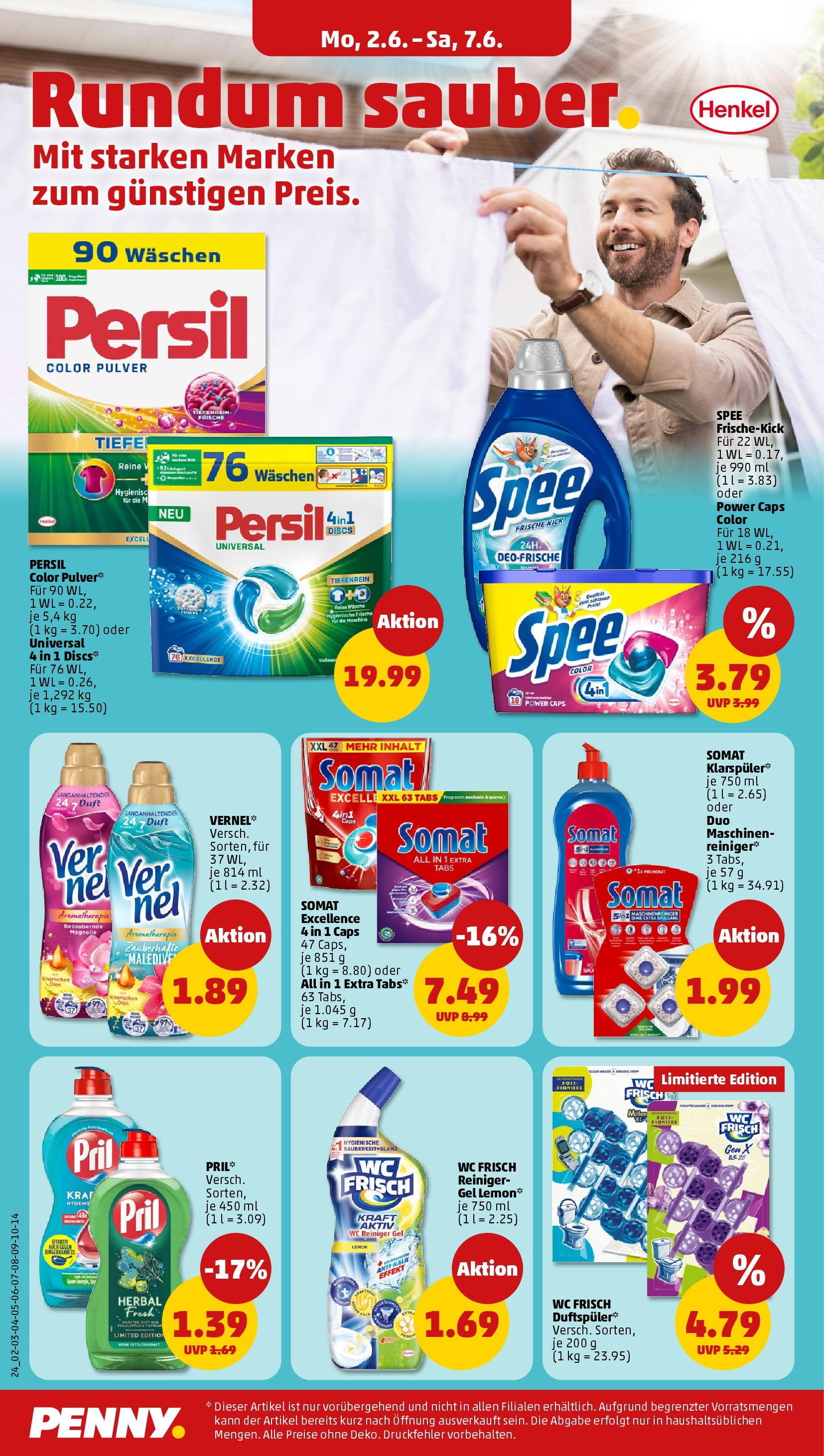 Penny - Penny: Wochenangebote (ab 01.06.2025) » Angebote Online | Seite: 26 | Produkte: Duft, Wc frisch, Vernel, Persil