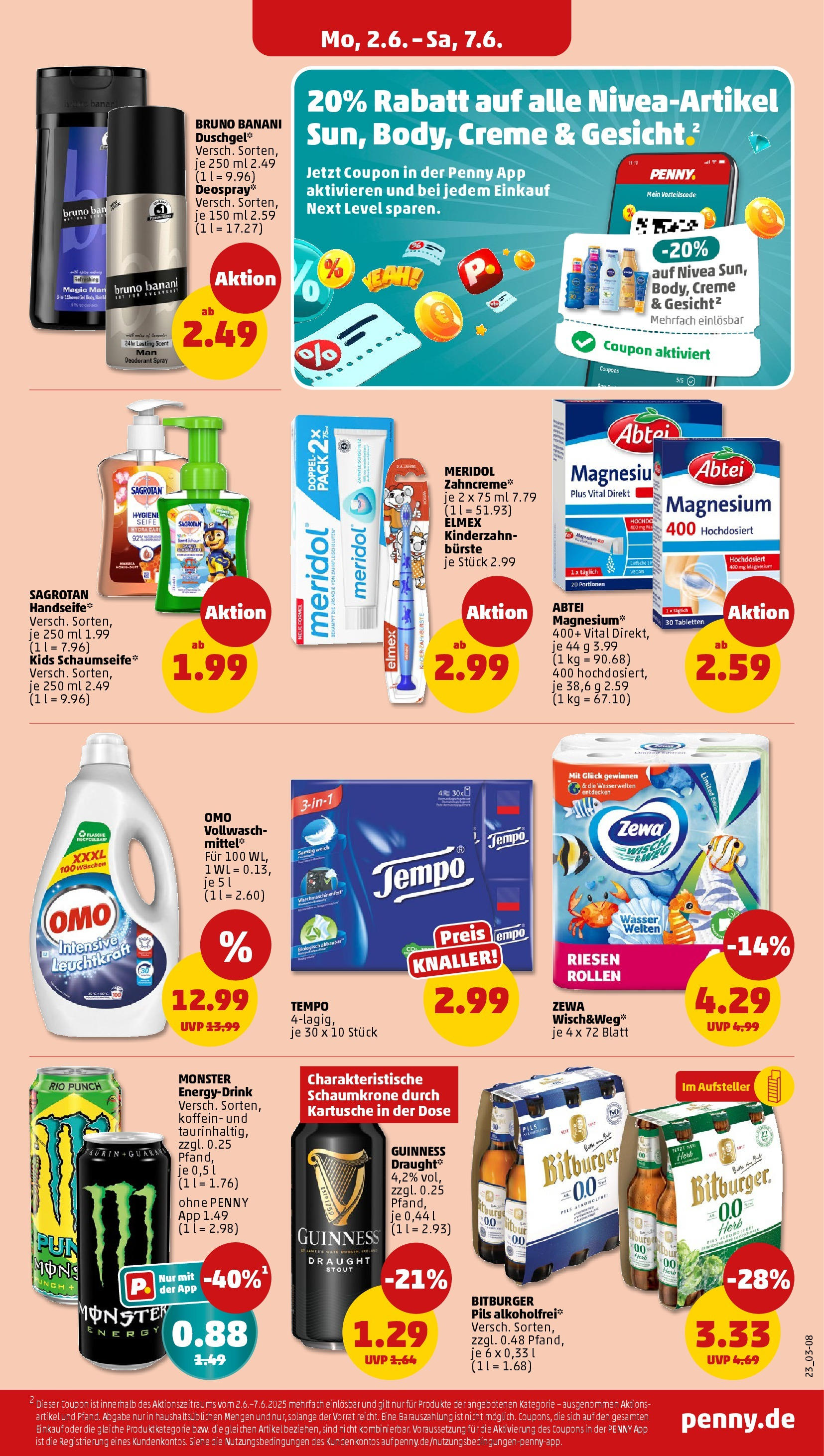 Penny - Penny: Wochenangebote (ab 01.06.2025) » Angebote Online | Seite: 25 | Produkte: Energy, Bürste, Creme, Deodorant