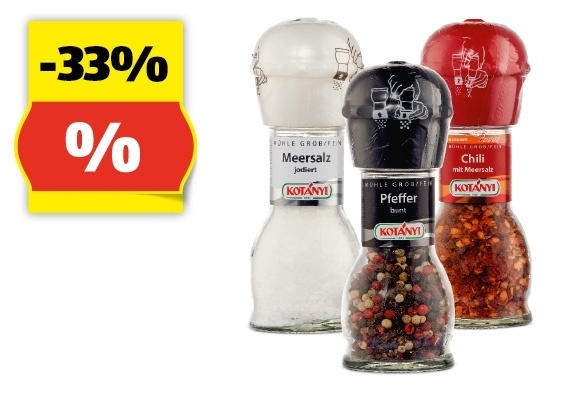 KOTÁNYI Gewürzmühle, 35 g/42 g/92 g